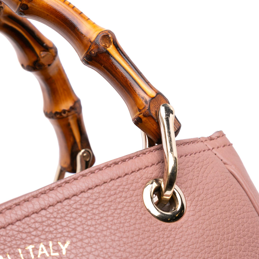 Gucci Small Calfskin Bamboo Shopper Satchel