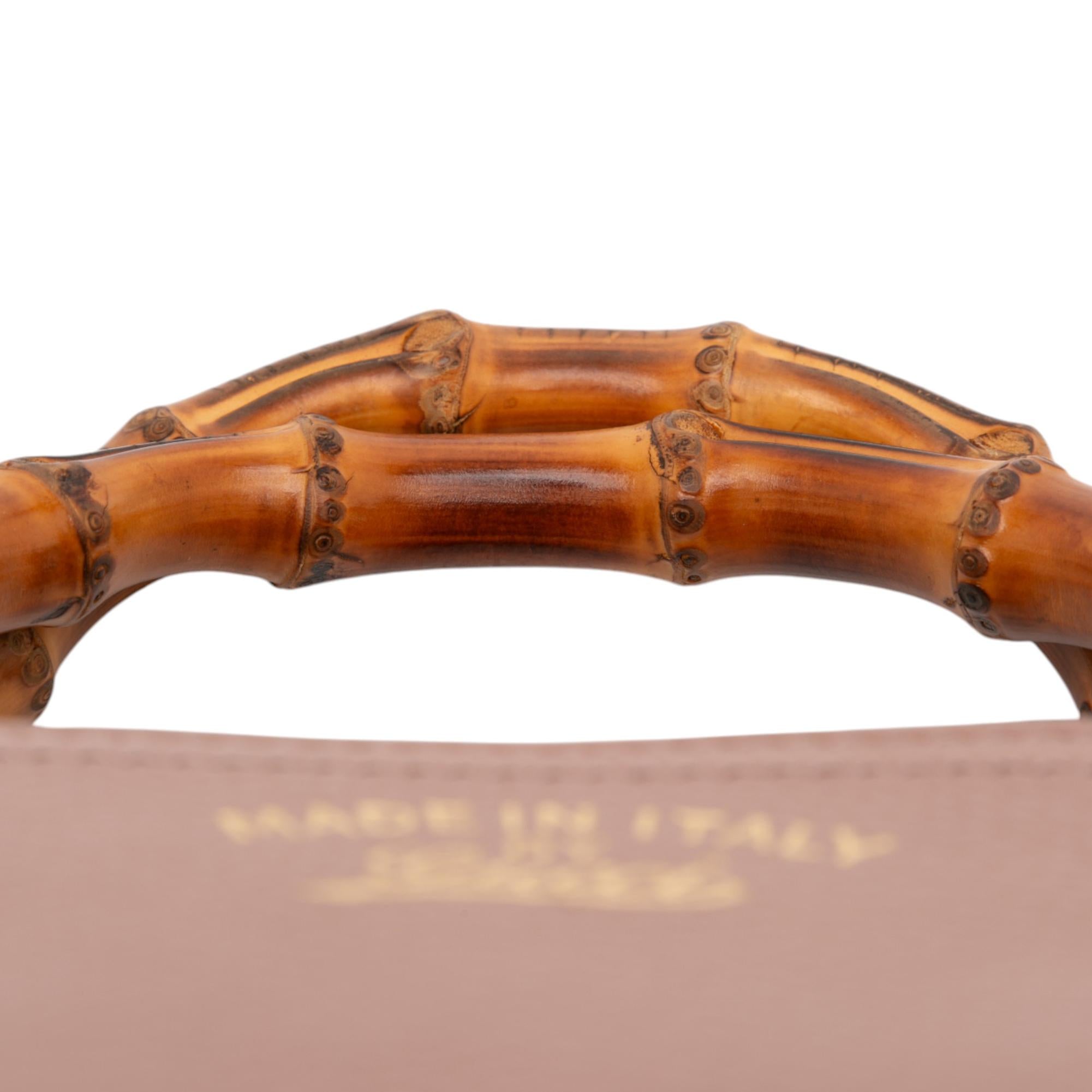Gucci Small Calfskin Bamboo Shopper Satchel