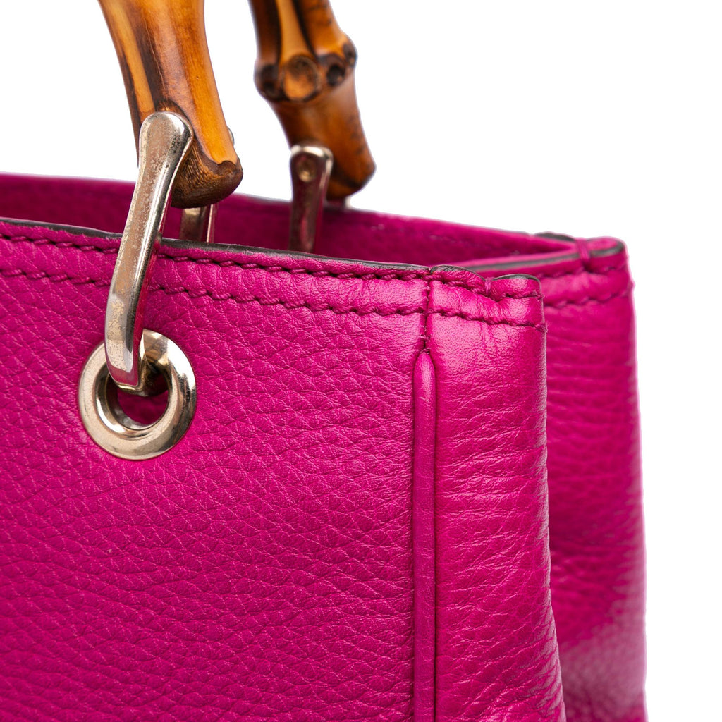 Gucci Small Calfskin Bamboo Shopper Satchel
