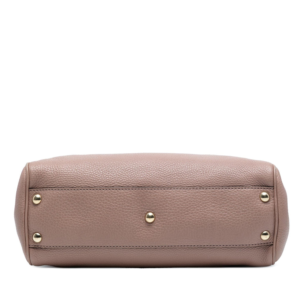 Gucci Small Calfskin Bamboo Shopper Satchel