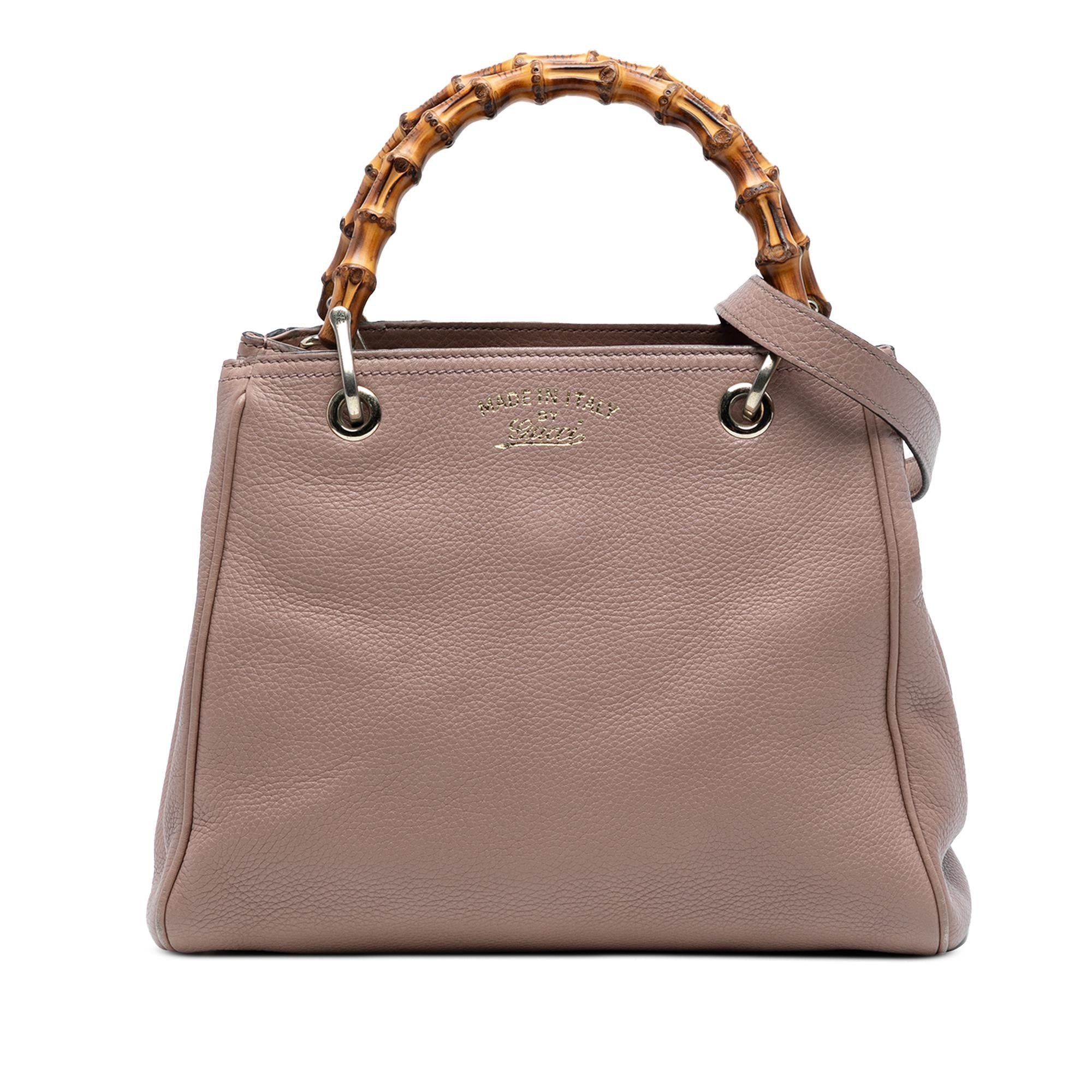 Gucci Small Calfskin Bamboo Shopper Satchel