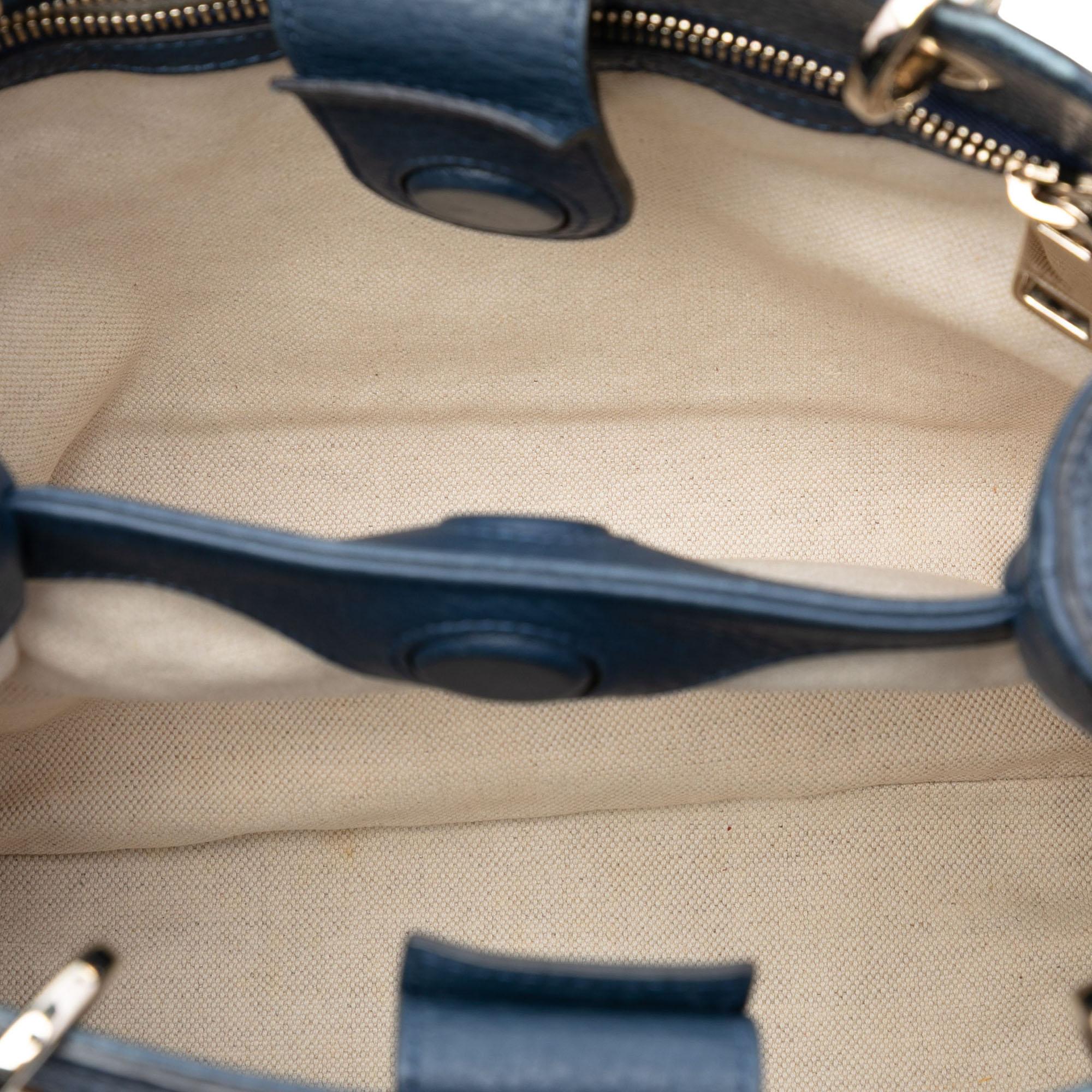 Gucci Small Calfskin Bamboo Shopper Satchel
