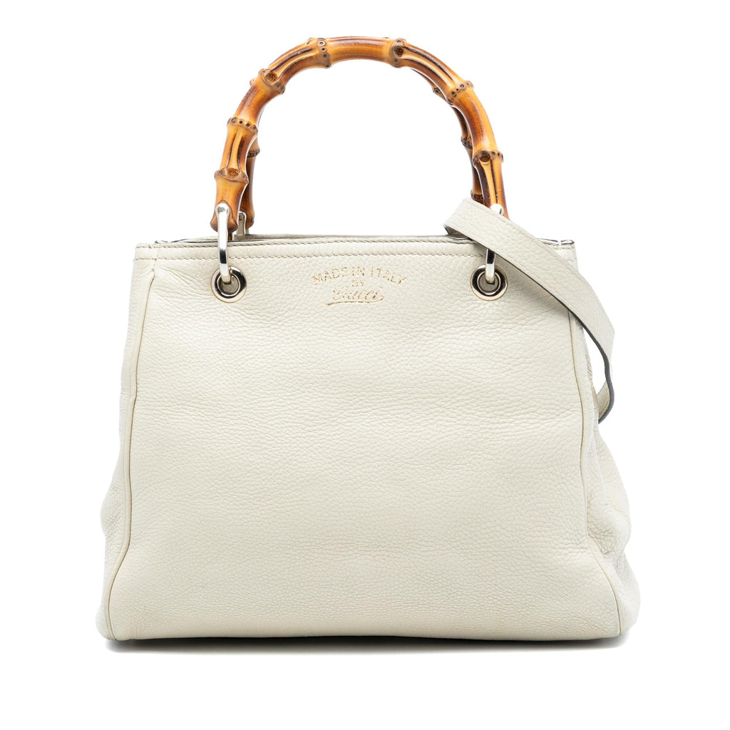 Gucci Small Calfskin Bamboo Shopper Satchel