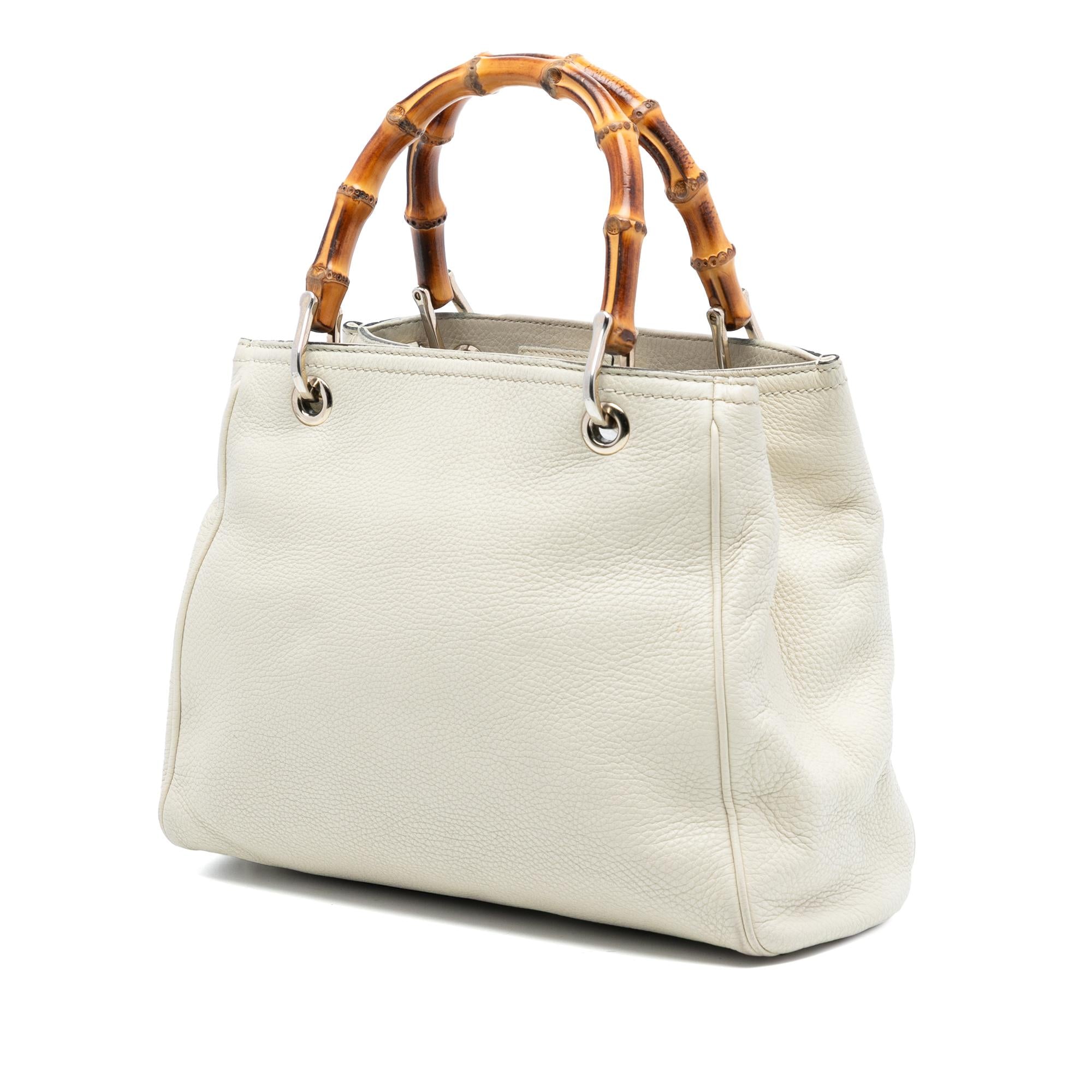 Gucci Small Calfskin Bamboo Shopper Satchel
