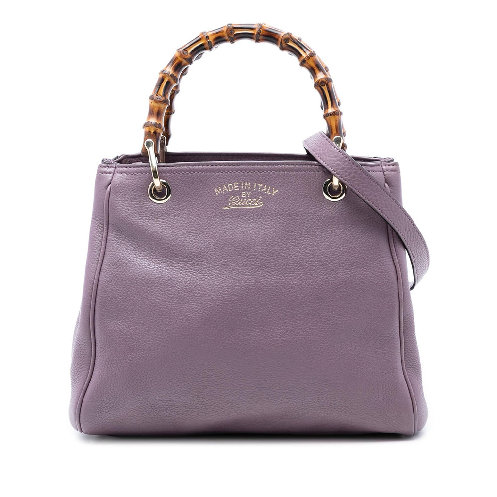 Gucci Small Calfskin Bamboo Shopper Satchel