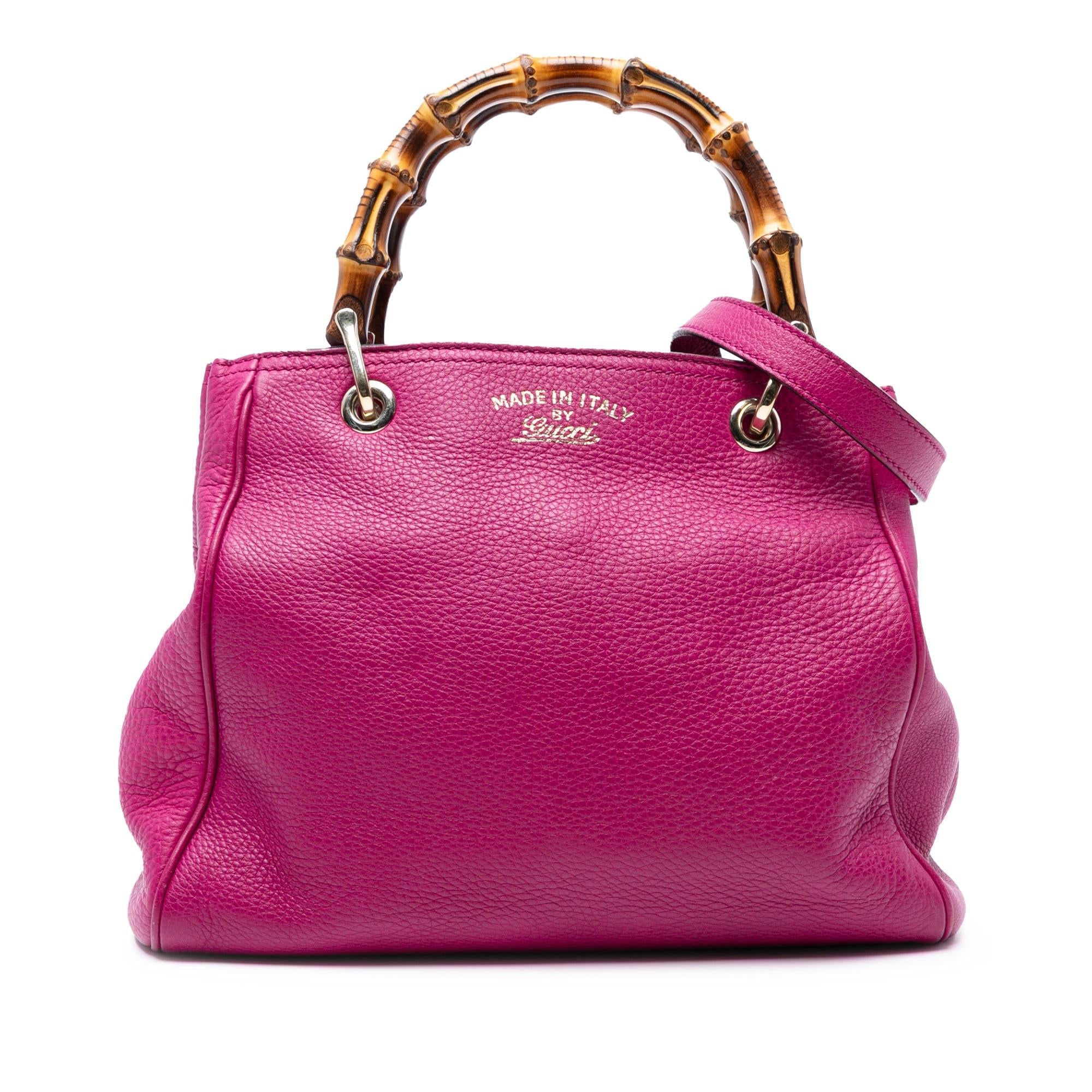 Gucci Small Calfskin Bamboo Shopper Satchel