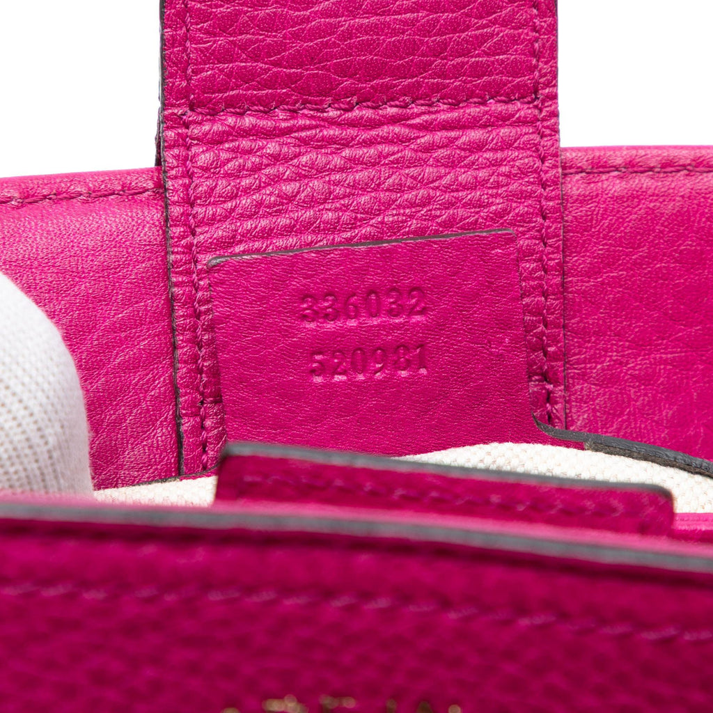 Gucci Small Calfskin Bamboo Shopper Satchel