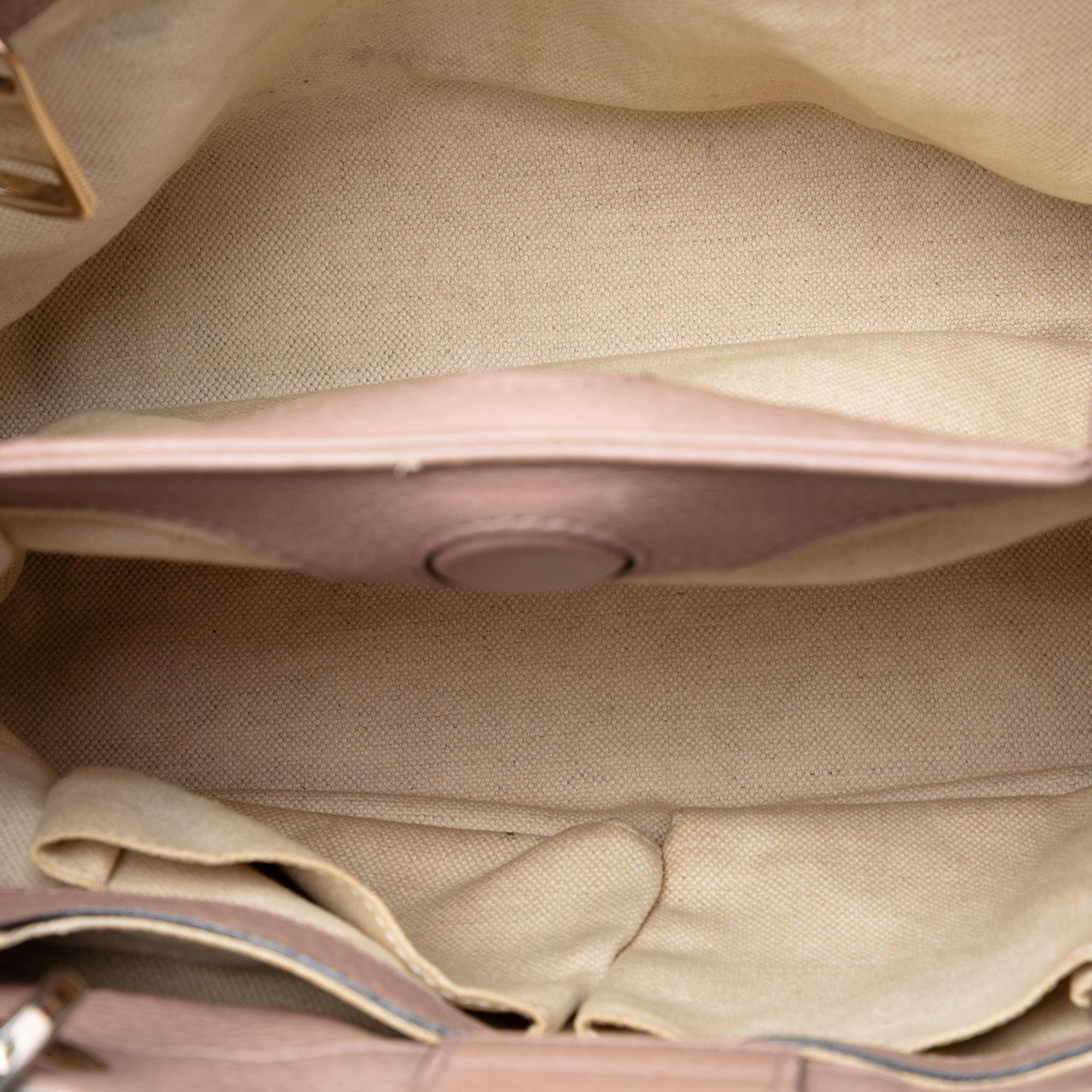 Gucci Small Calfskin Bamboo Shopper Satchel