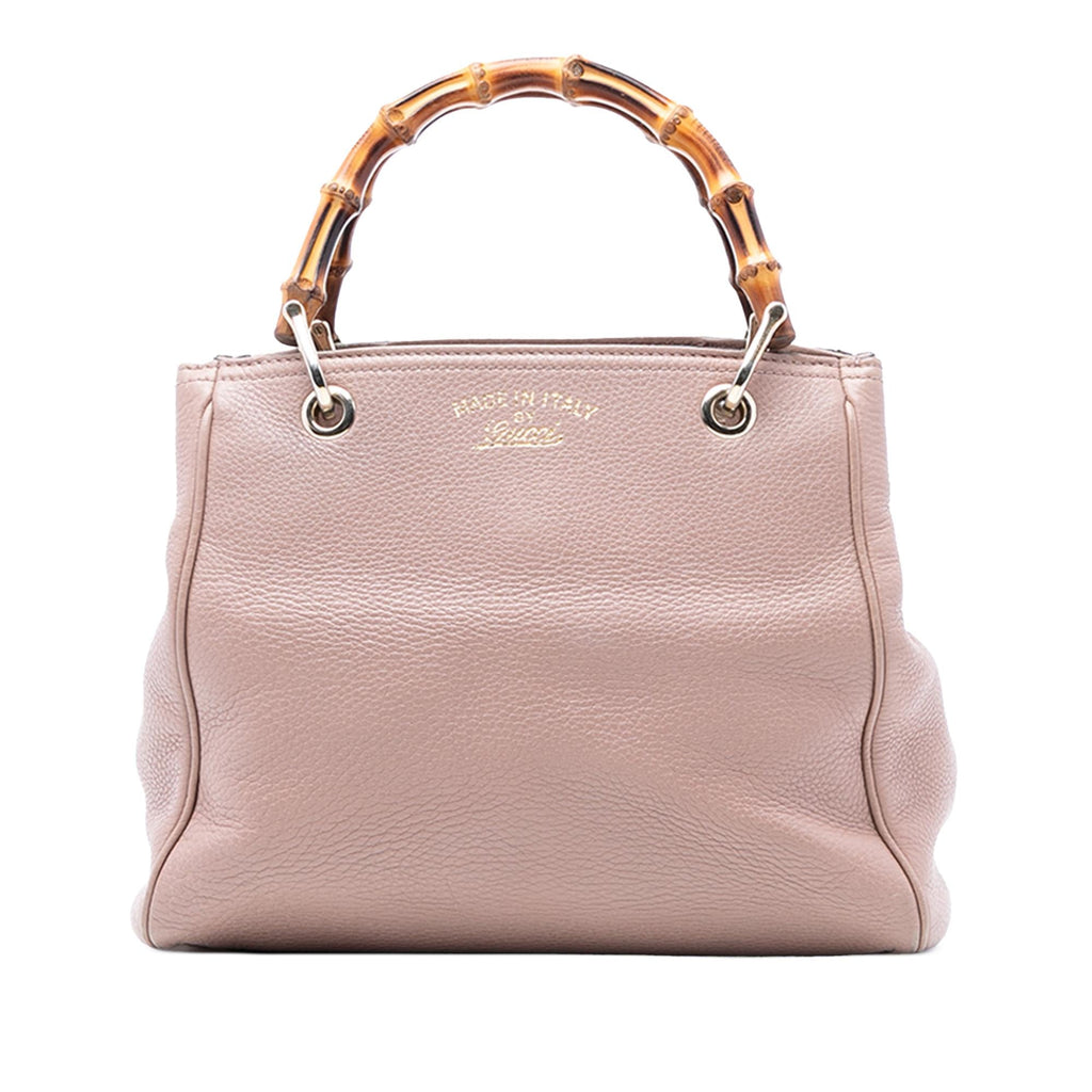 Gucci Small Calfskin Bamboo Shopper Satchel