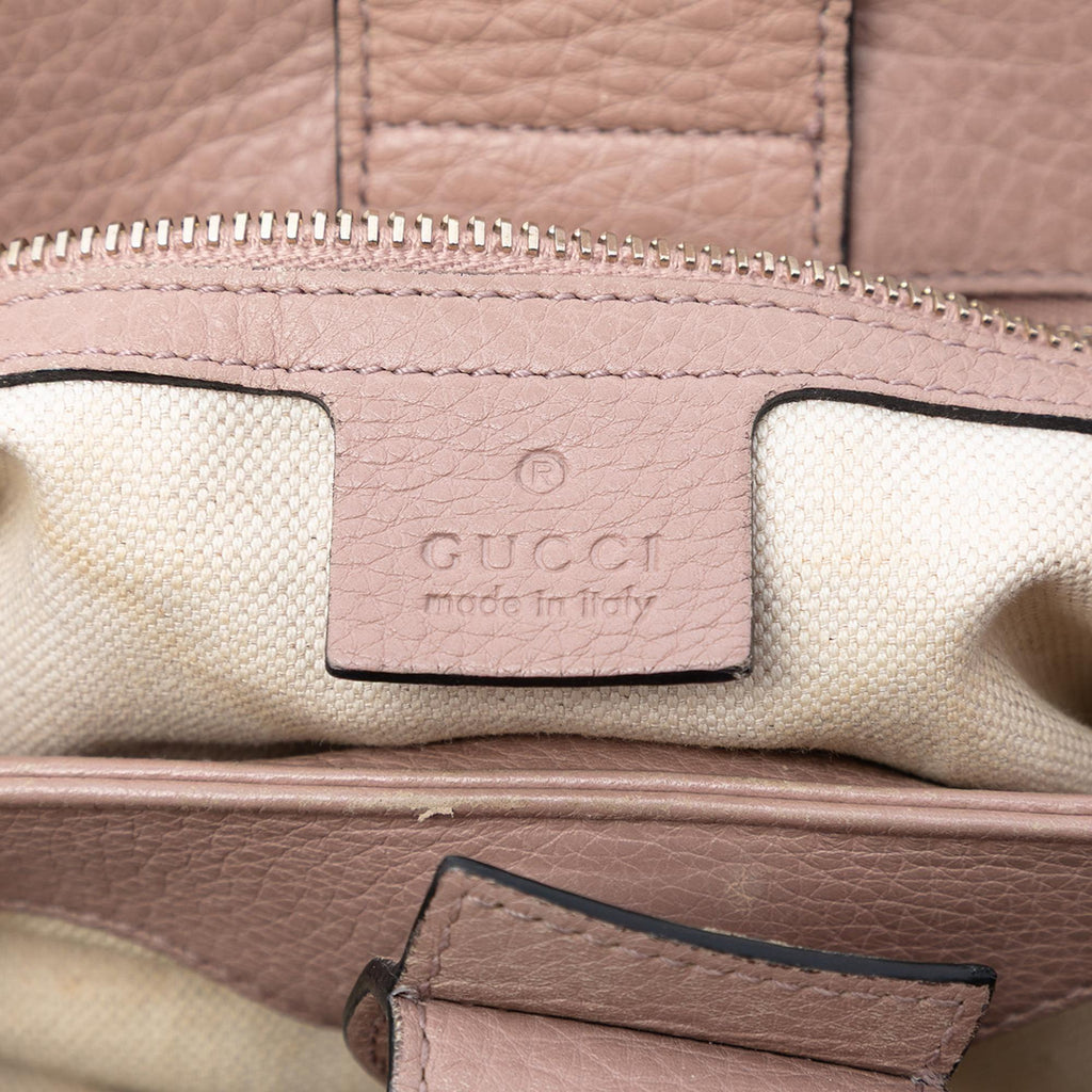 Gucci Small Calfskin Bamboo Shopper Satchel