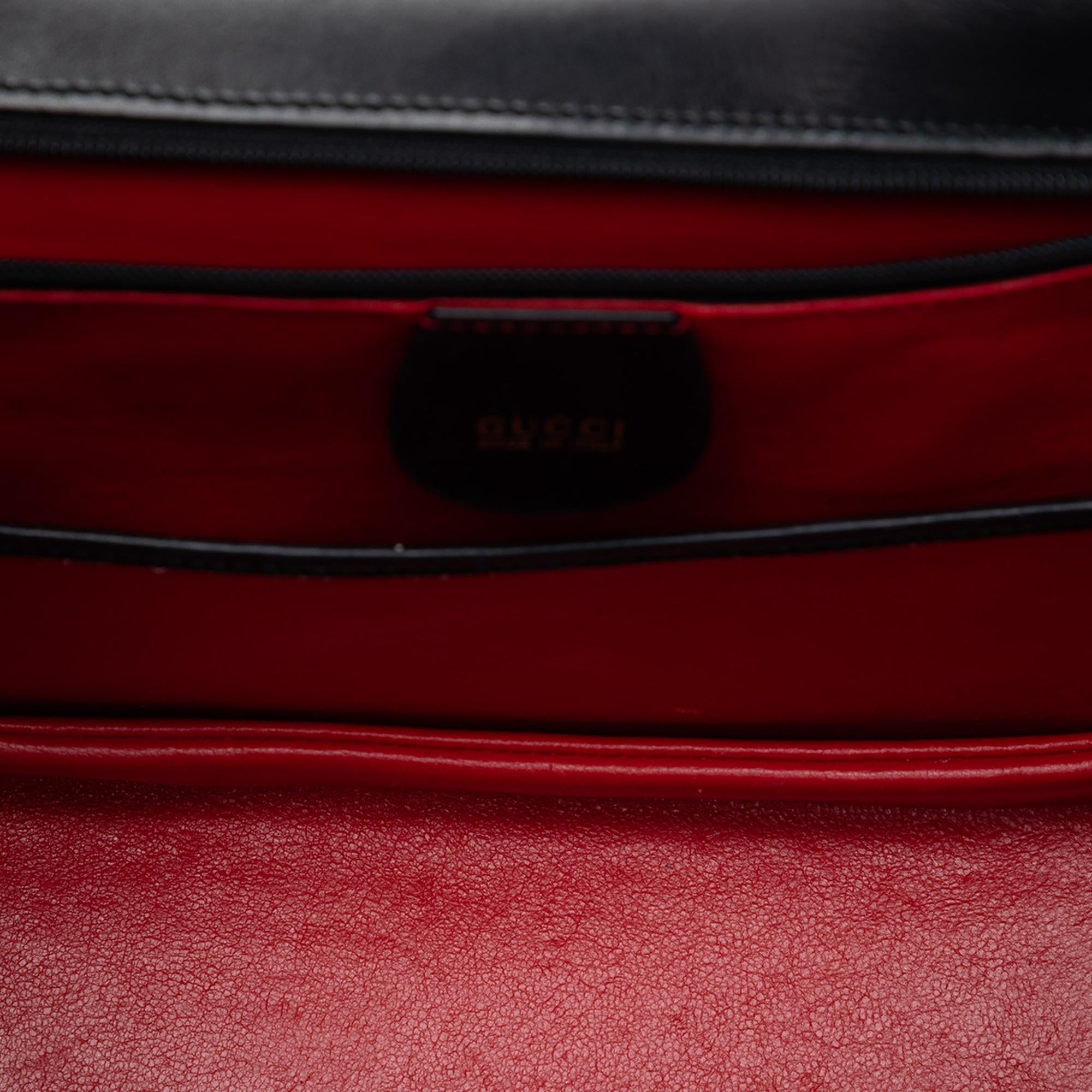 Gucci Small Calfskin Bamboo Top Handle Bag