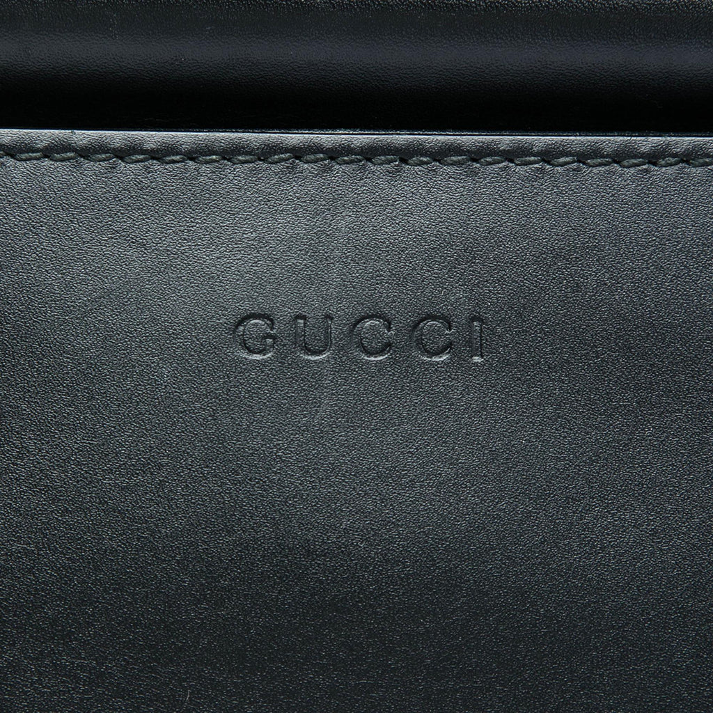 Gucci Small Calfskin Bamboo Web Nymphaea Satchel