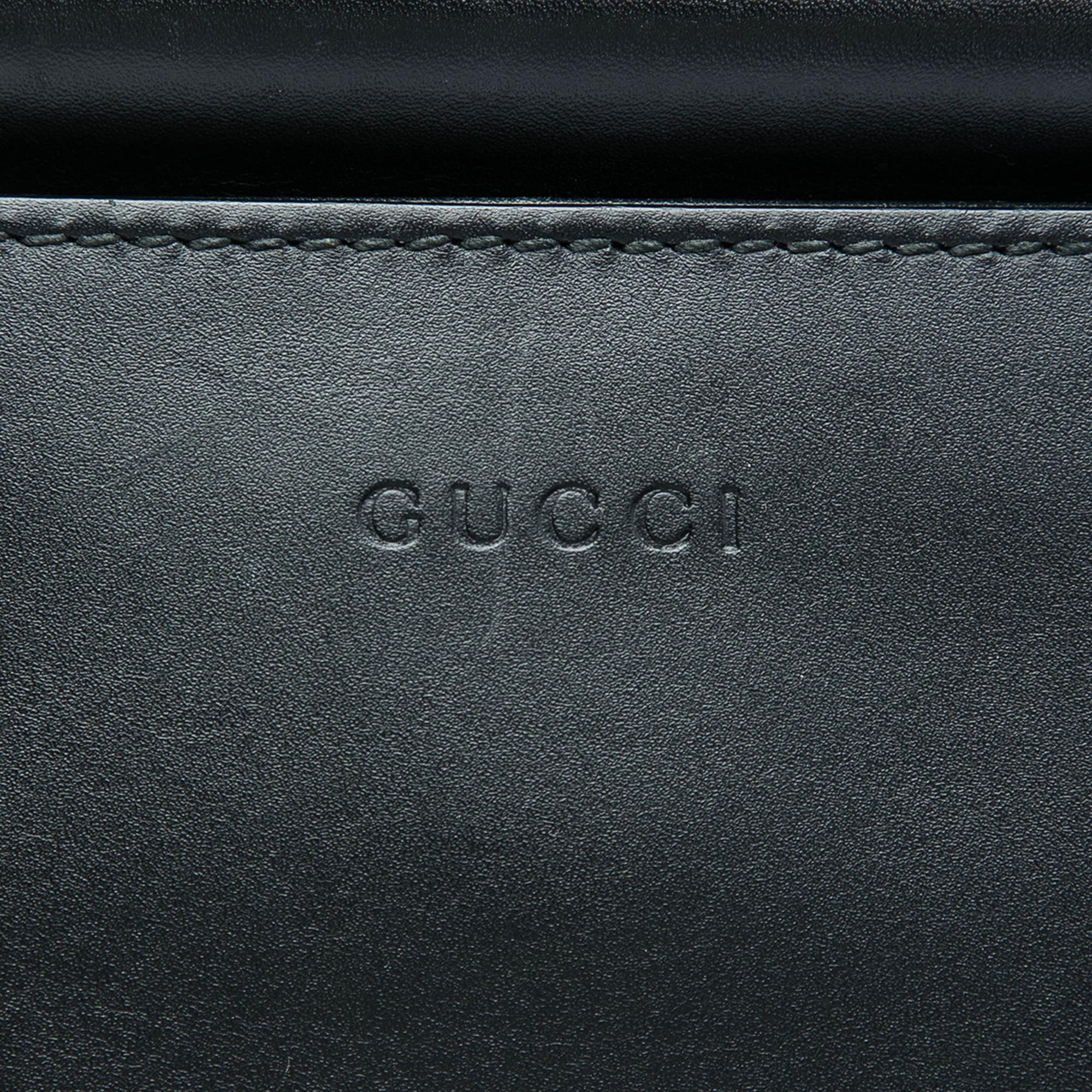 Gucci Small Calfskin Bamboo Web Nymphaea Satchel