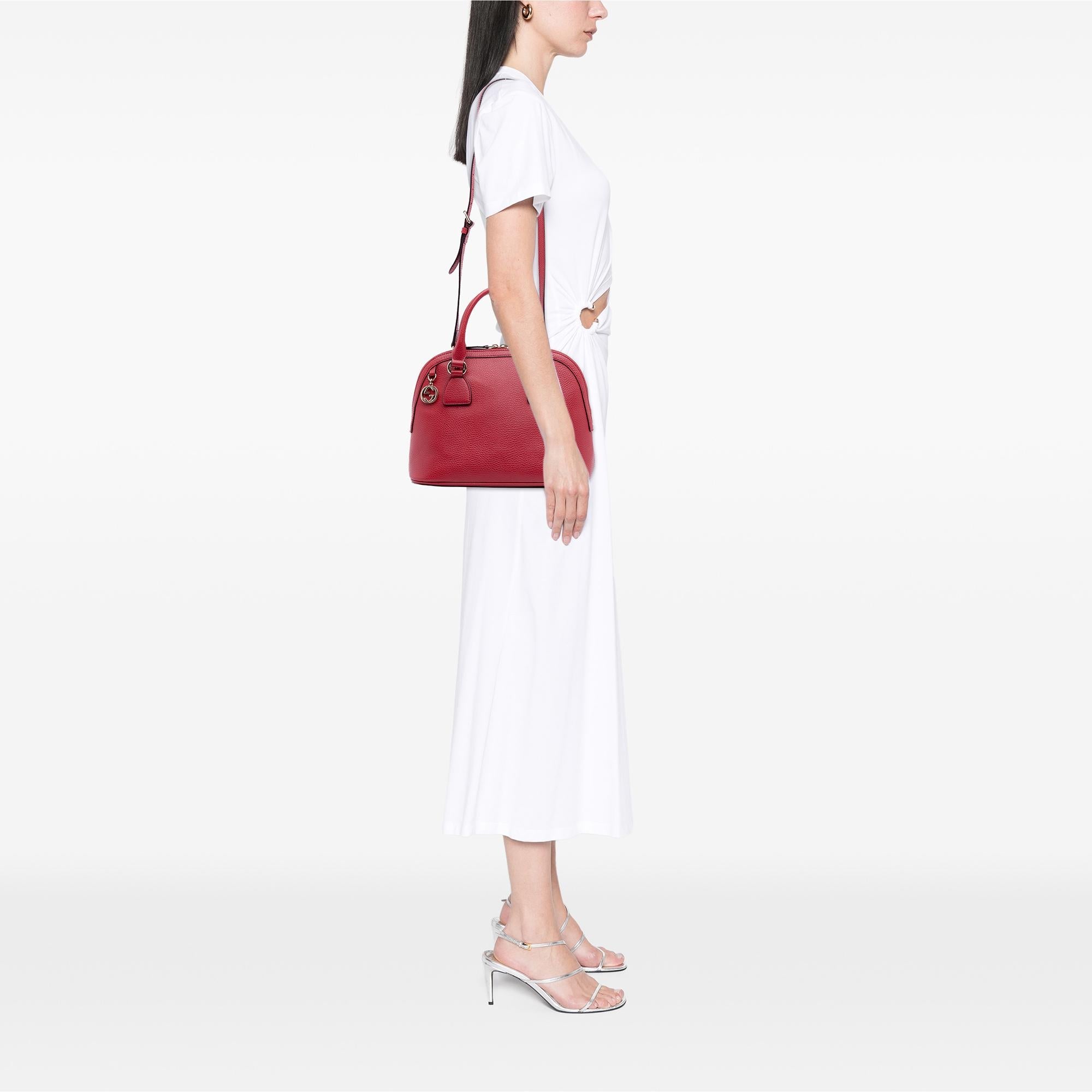 Gucci Small Dollar Calfskin GG Charm Dome Satchel