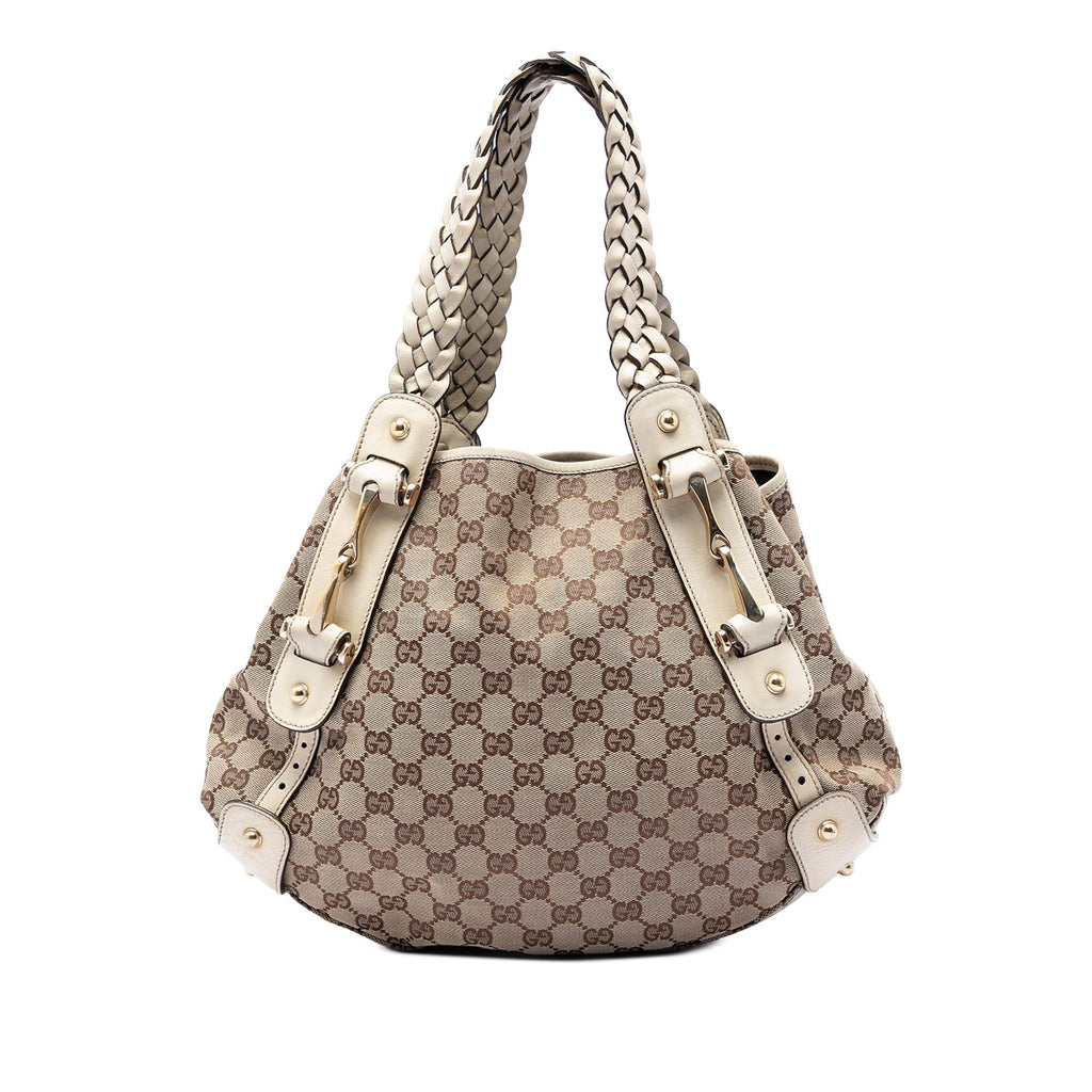 Gucci Small GG Canvas Horsebit Pelham Shoulder Bag