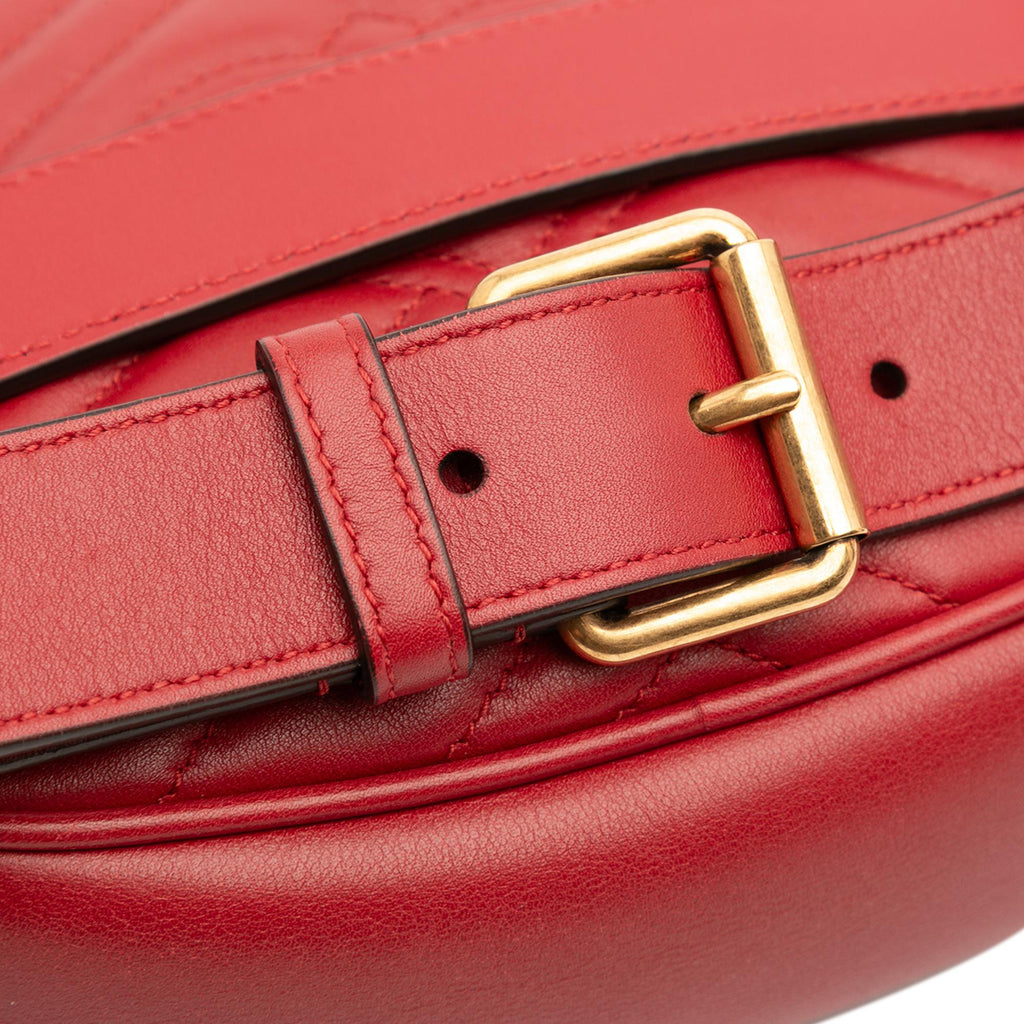 Gucci Small GG Marmont Matelasse Leather Belt Bag