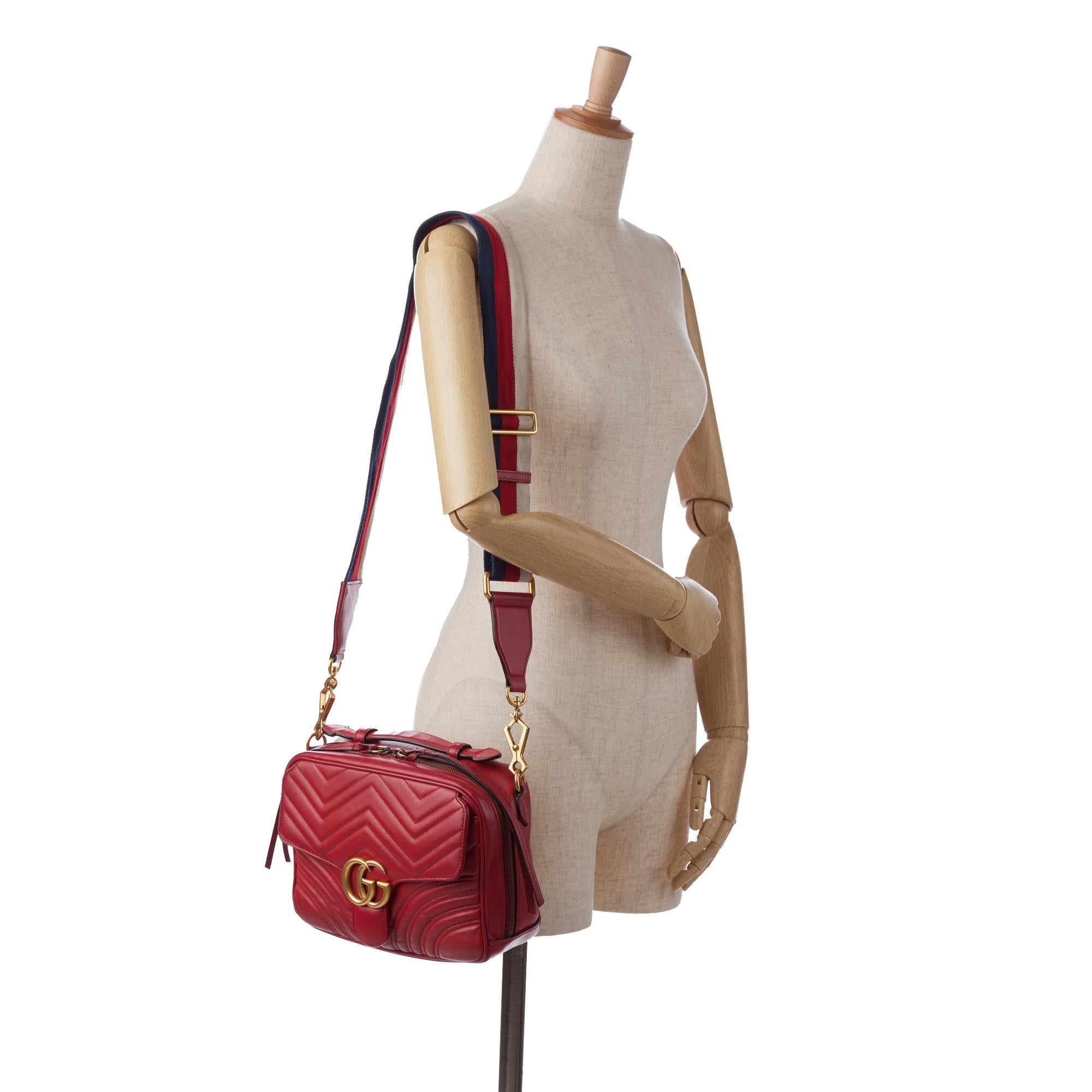 Gucci Small GG Marmont Sylvie Top Handle Satchel (SHG-oIkSJi)