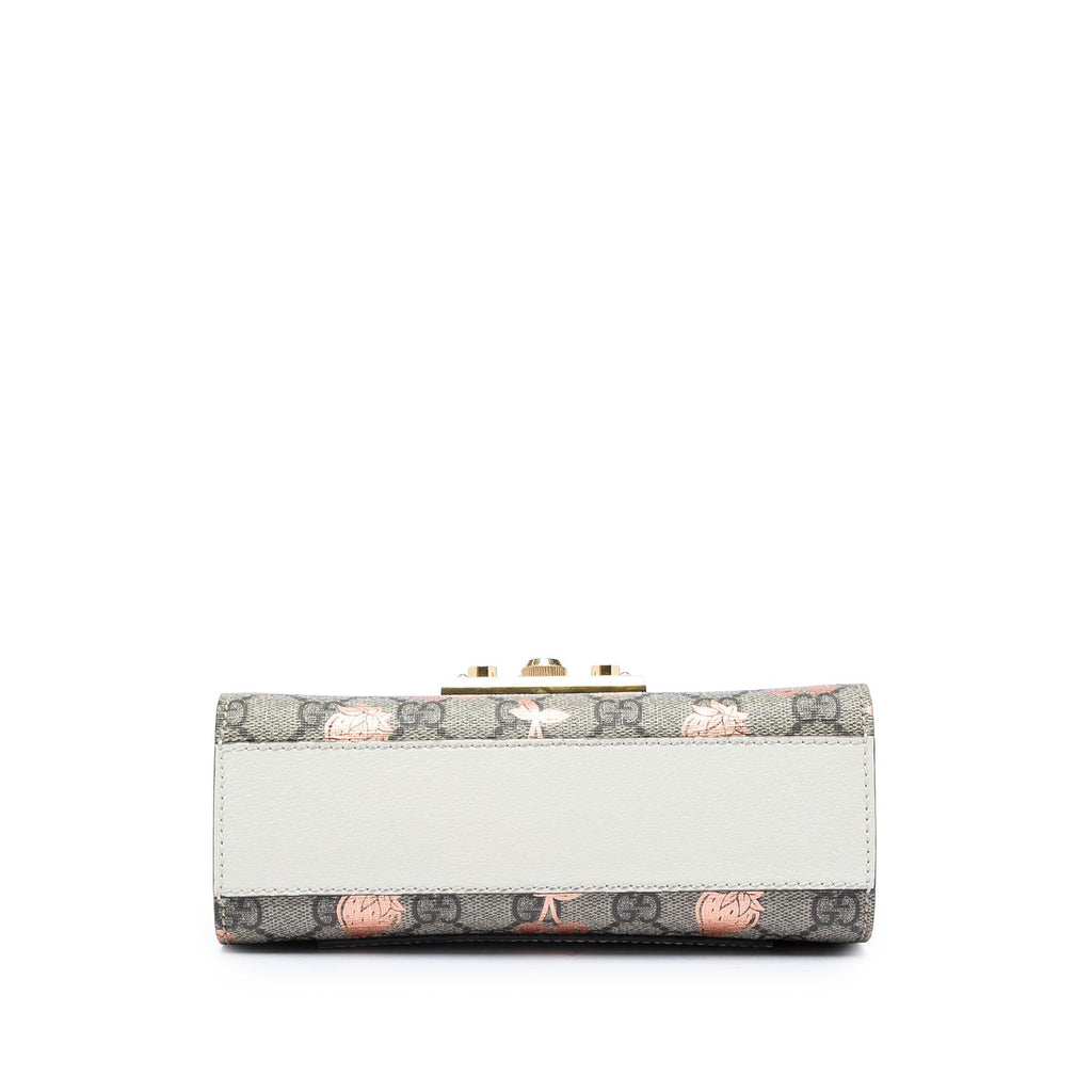 Gucci Small GG Supreme Berry Padlock Crossbody