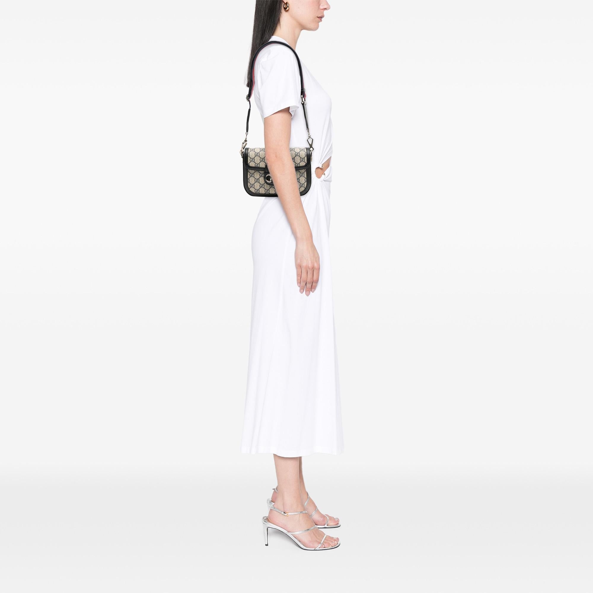 Gucci Small GG Supreme Horsebit 1955 Crossbody