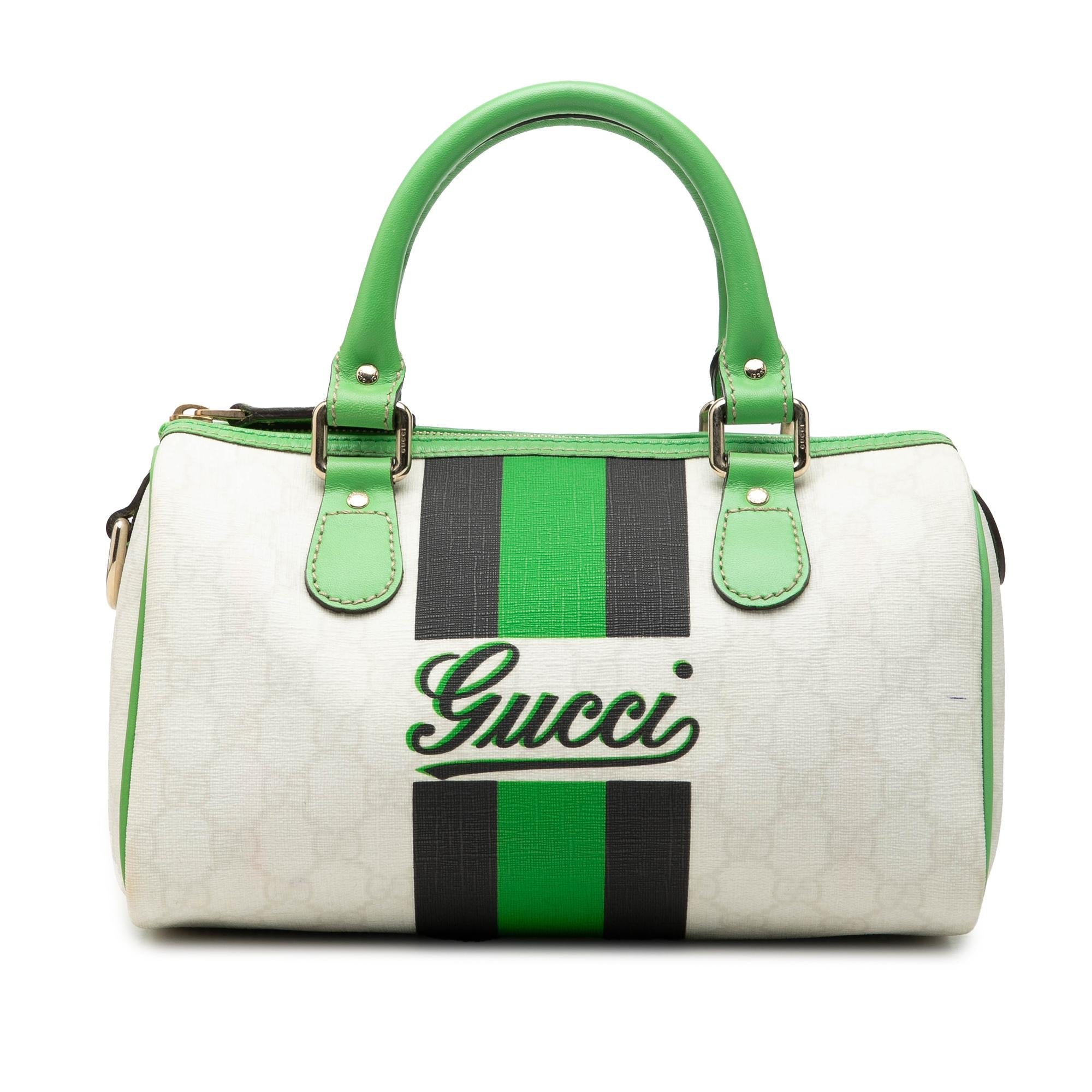 Gucci Small GG Supreme Joy Web Boston Bag