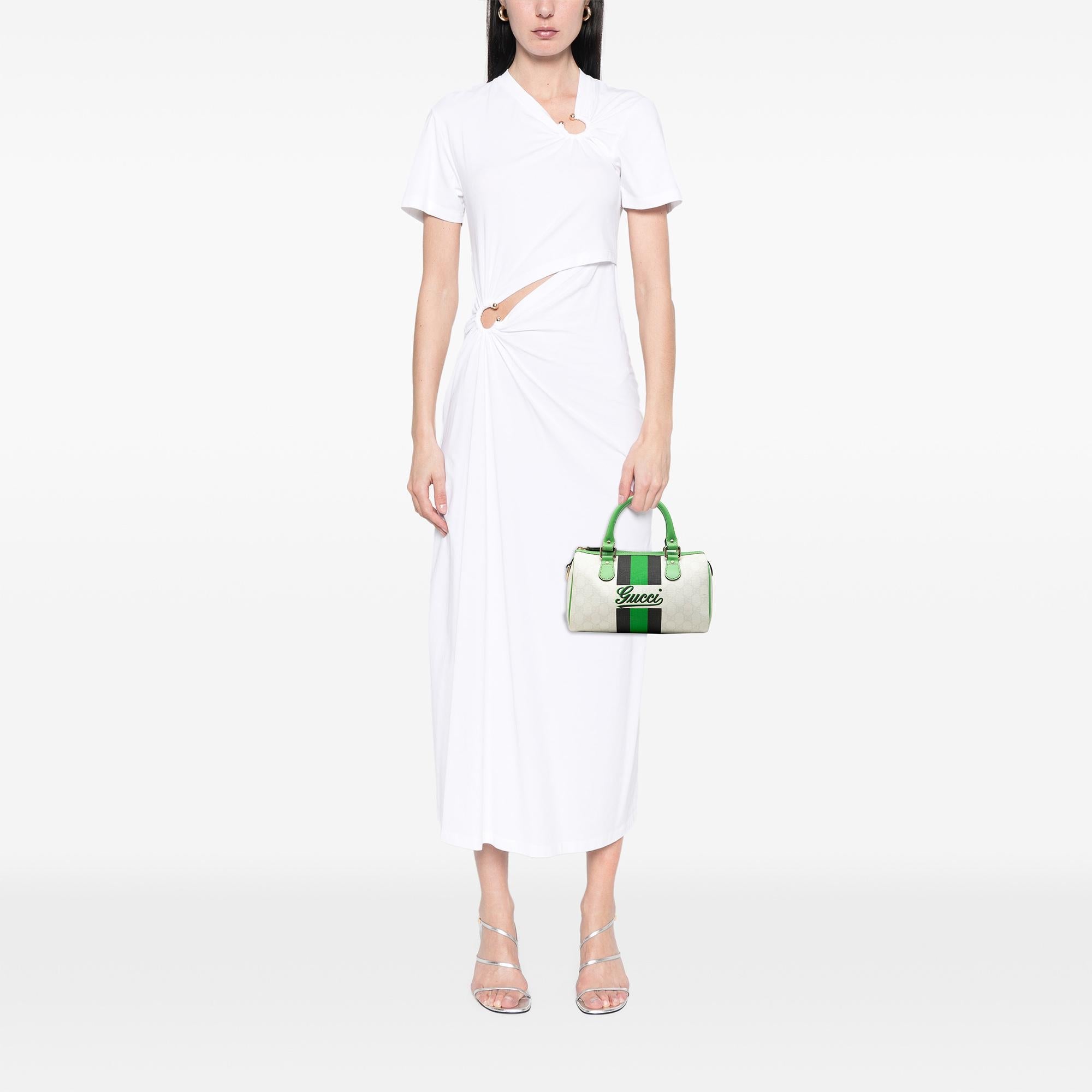 Gucci Small GG Supreme Joy Web Boston Bag