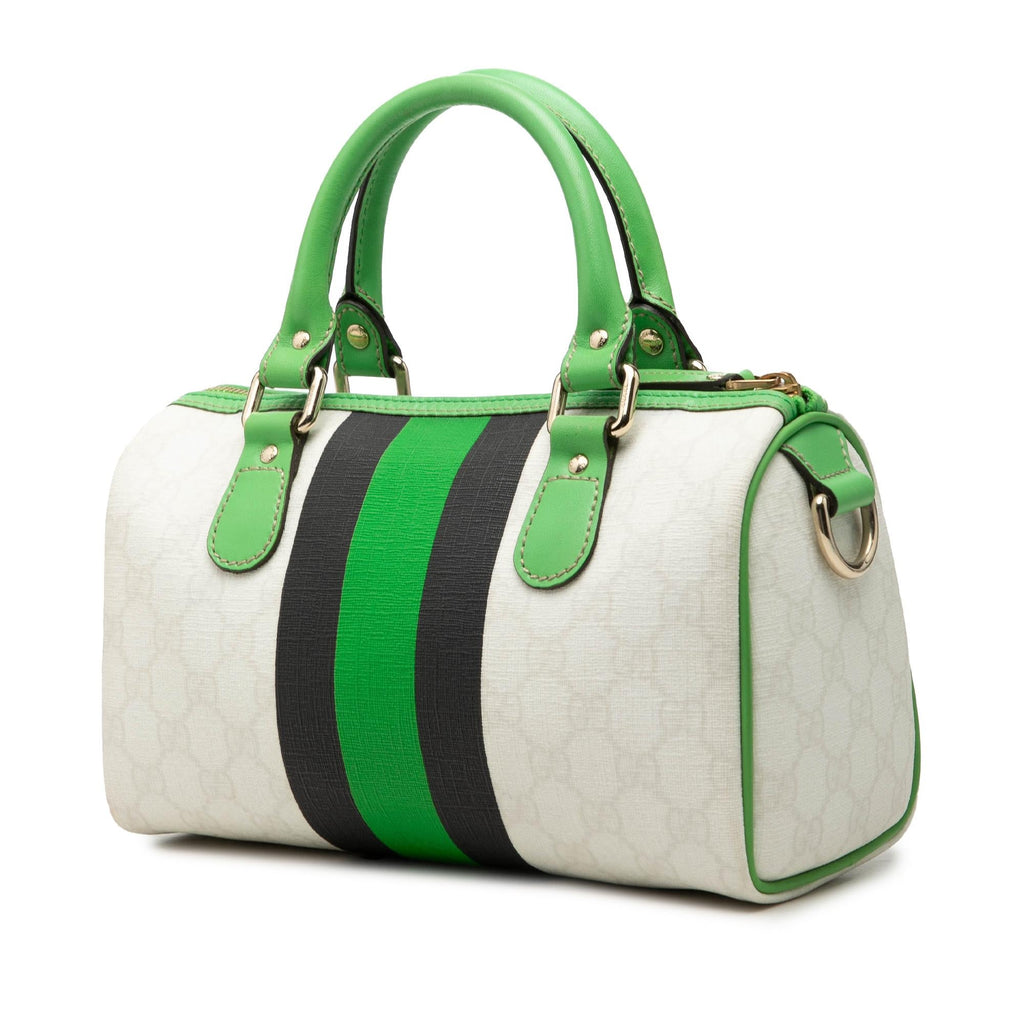 Gucci Small GG Supreme Joy Web Boston Bag