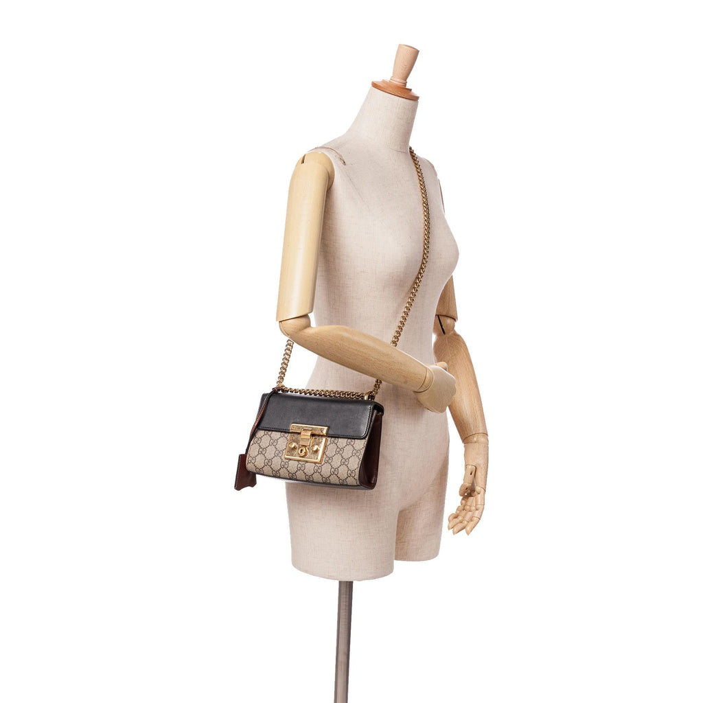 Gucci Small GG Supreme Padlock Crossbody