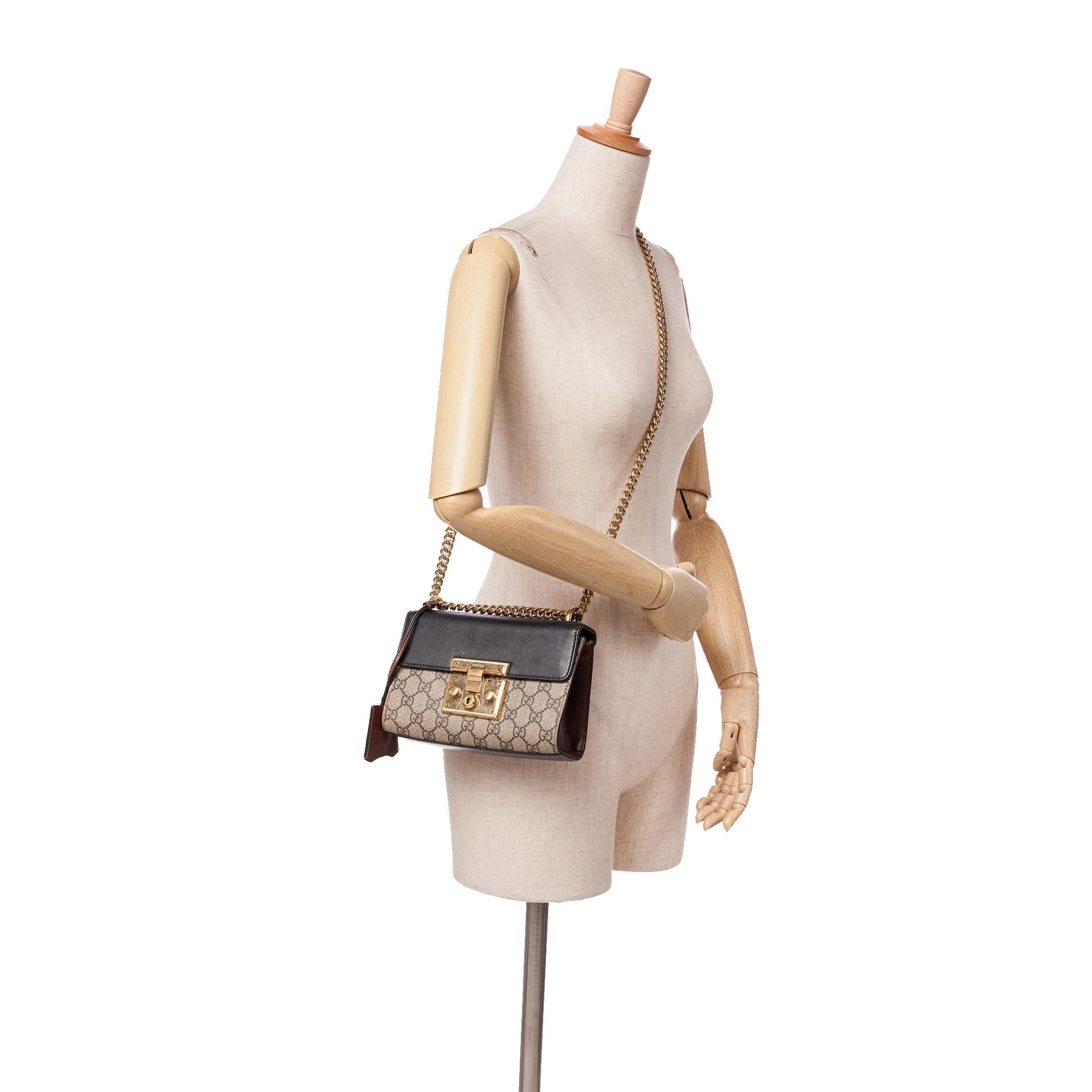 Gucci Small GG Supreme Padlock Crossbody