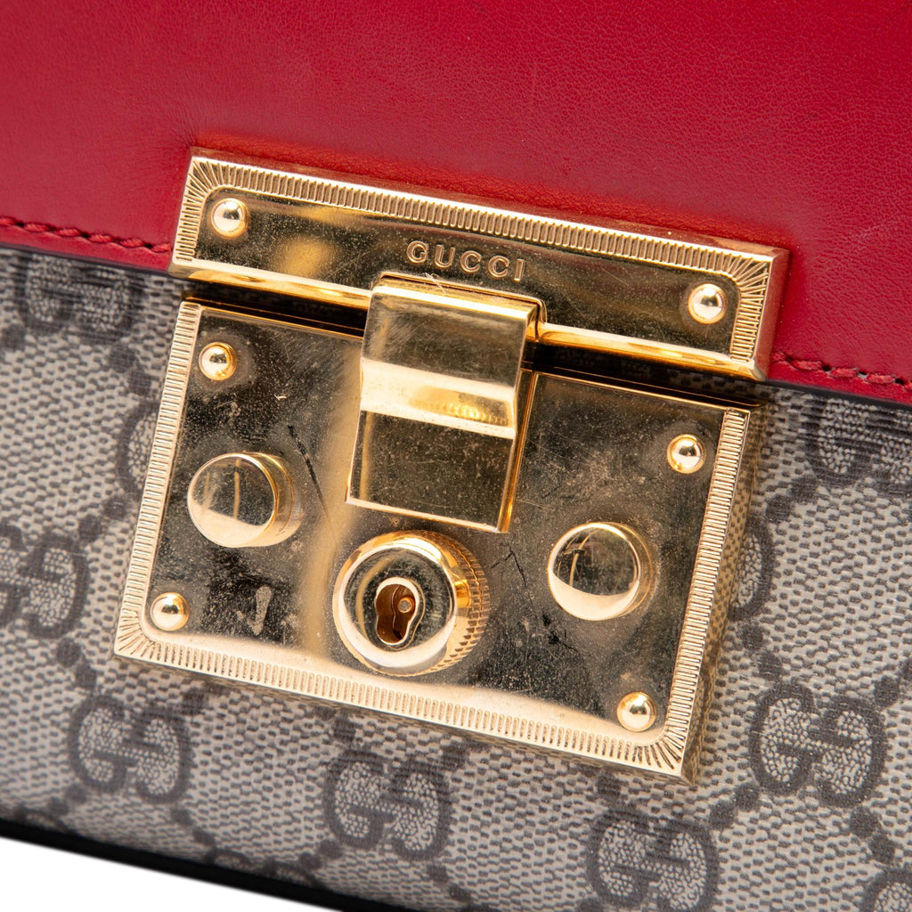 Gucci Small GG Supreme Padlock Crossbody