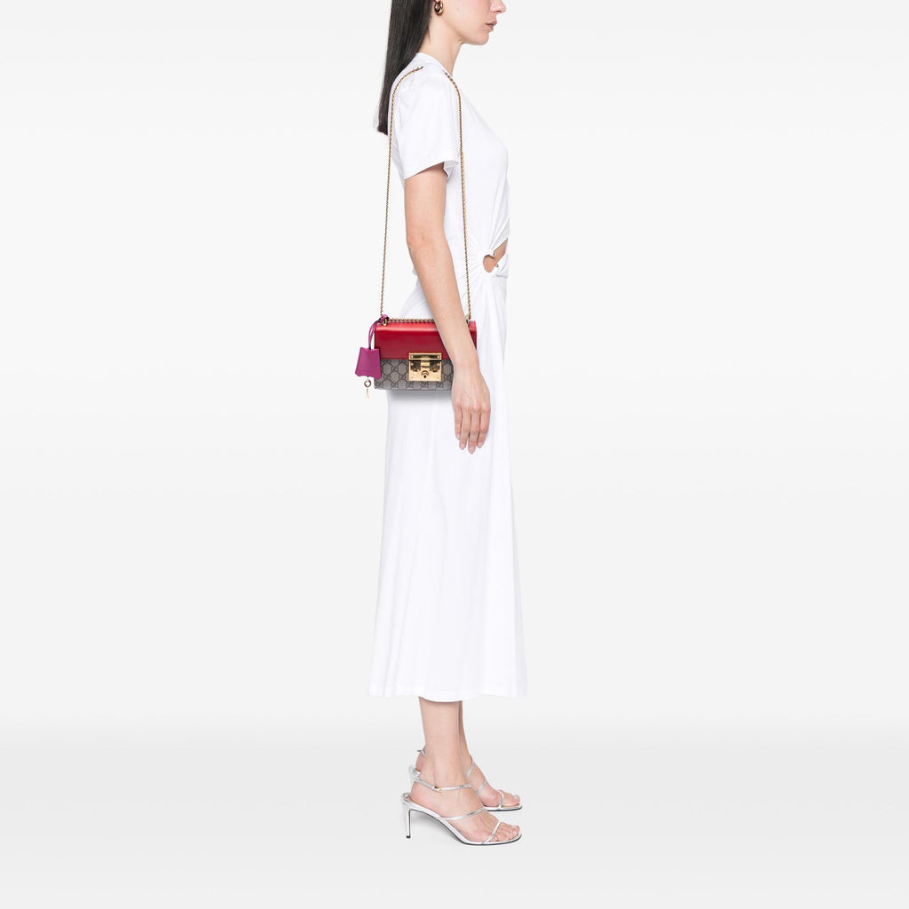 Gucci Small GG Supreme Padlock Crossbody