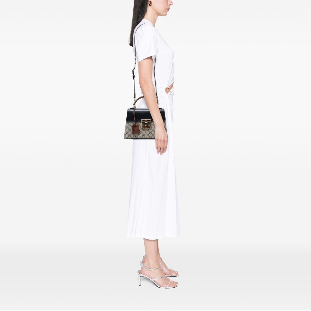 Gucci Small GG Supreme Padlock Satchel