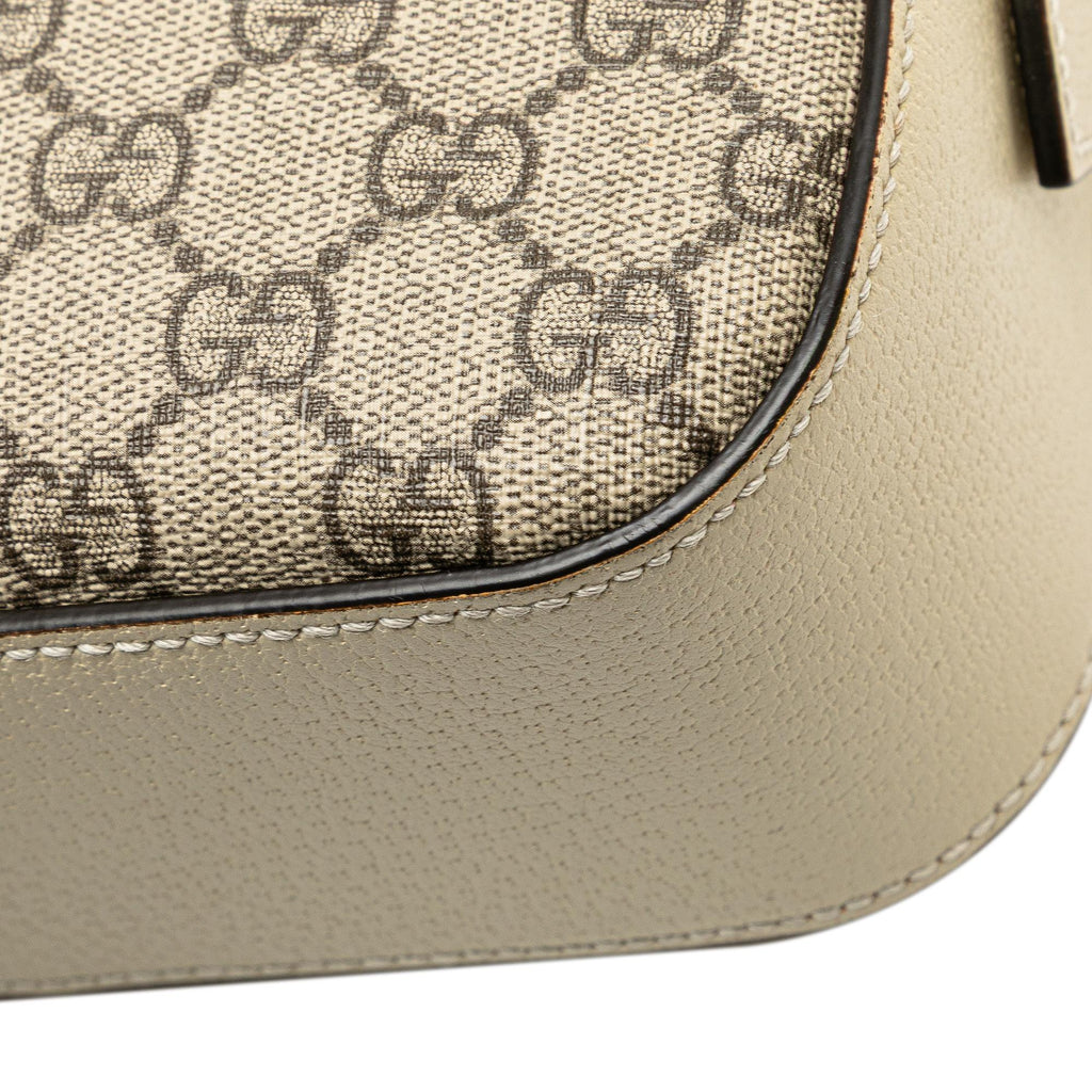 Gucci Small GG Supreme Textured Calfskin Web Ophidia Camera Bag