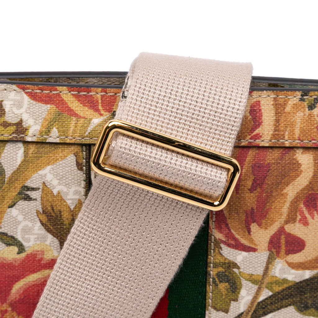 Gucci Small GG Supreme Water Flora Ophidia Chain Bag
