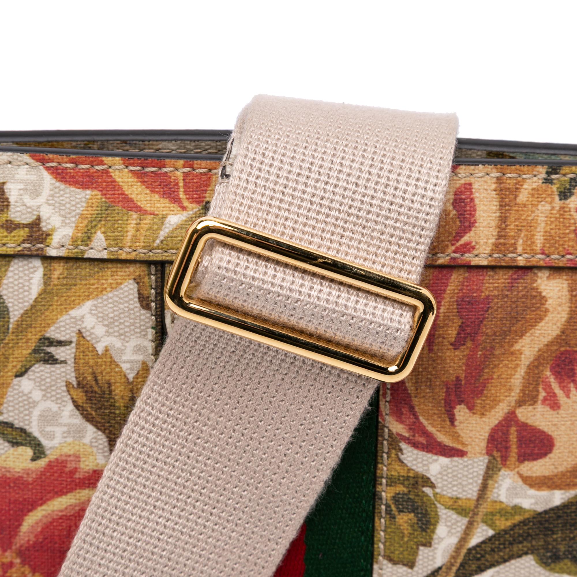 Gucci Small GG Supreme Water Flora Ophidia Chain Bag