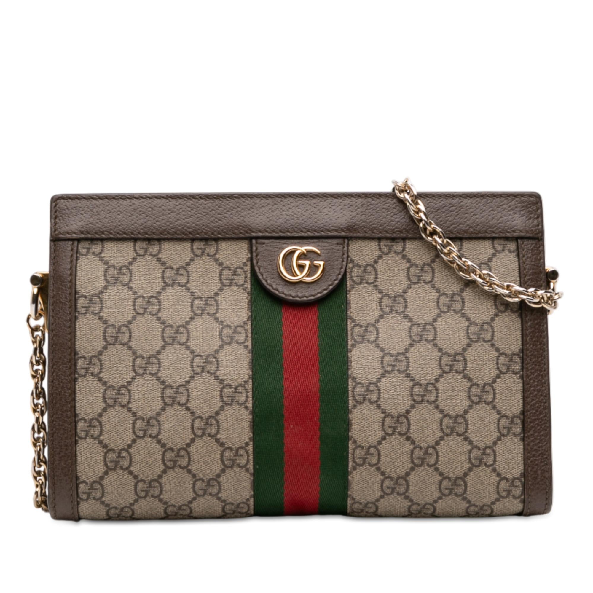 Gucci Small GG Supreme Web Ophidia Chain Crossbody