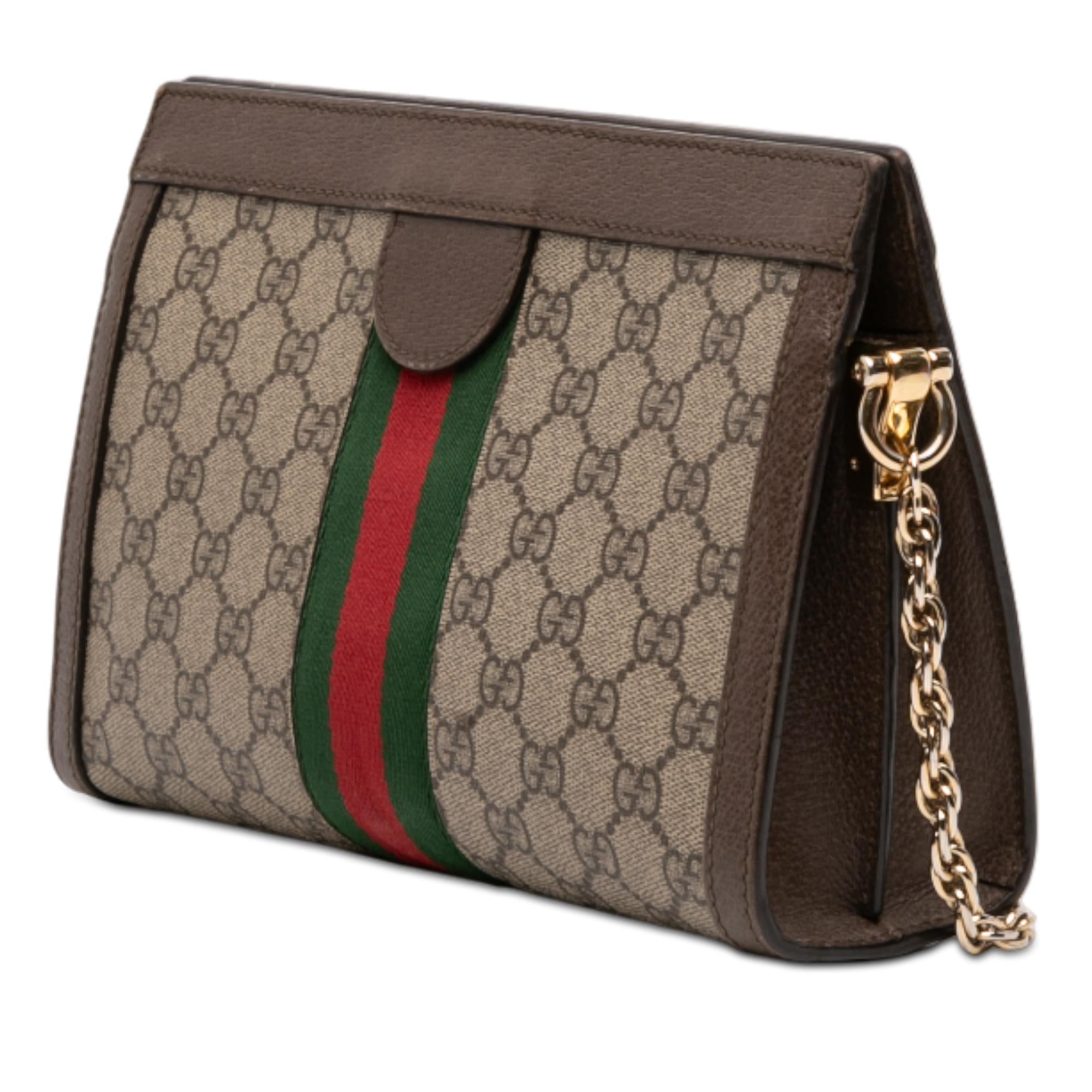 Gucci Small GG Supreme Web Ophidia Chain Crossbody