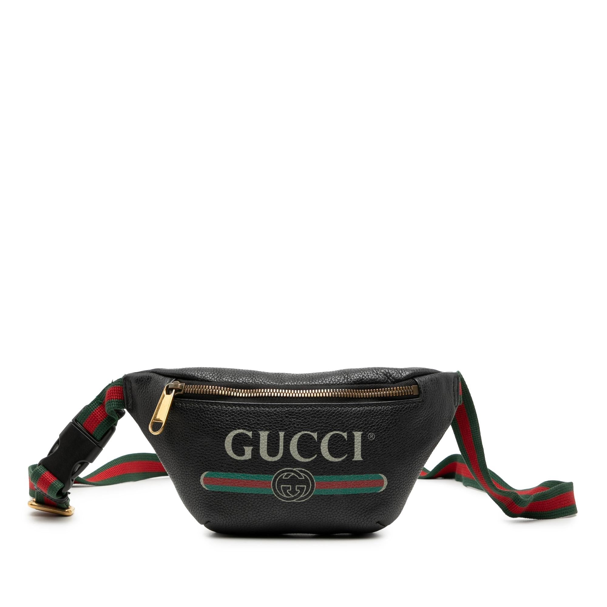 Gucci Small Grained Calfskin Logo Belt Bag