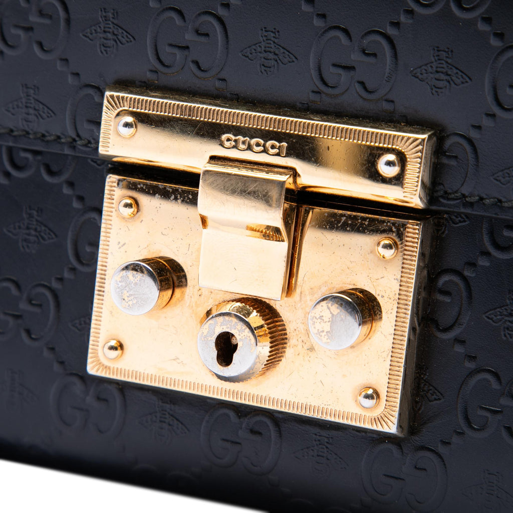 Gucci Small Guccissima Padlock Crossbody