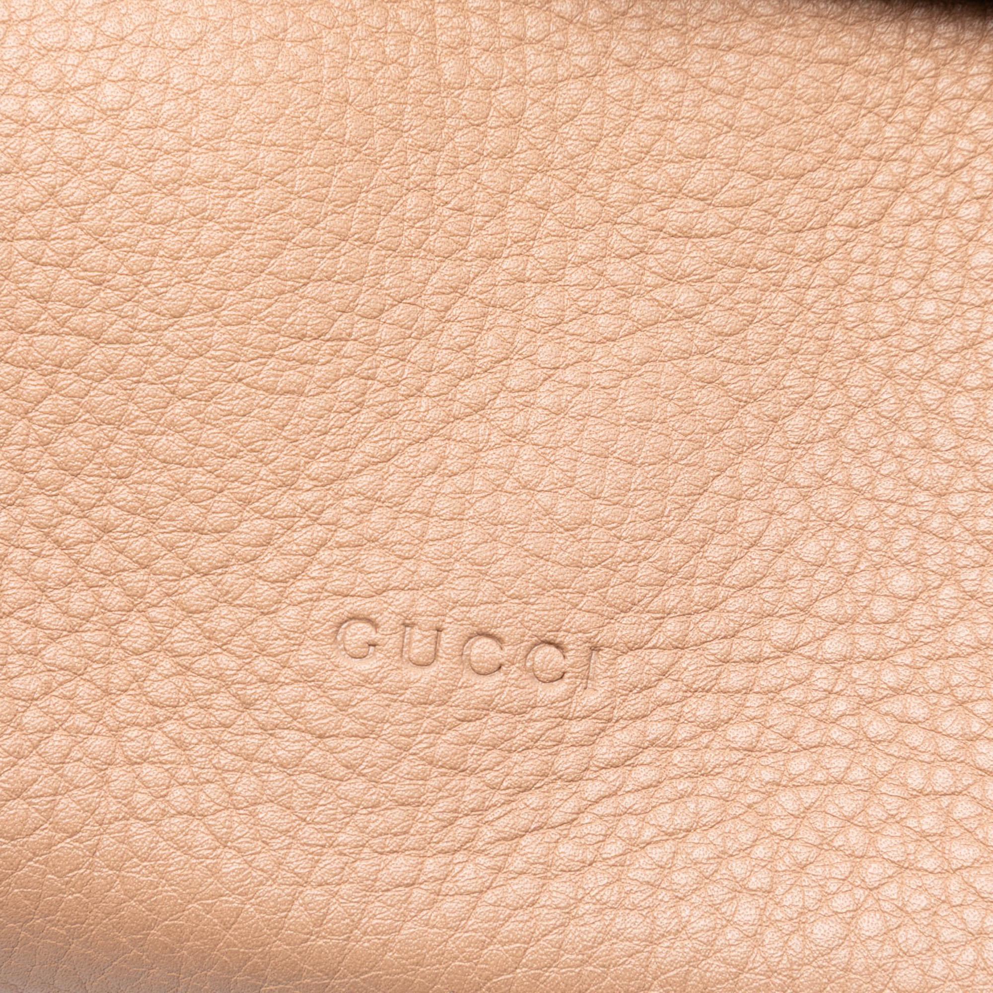 Gucci Small Leather Bamboo Daily Satchel