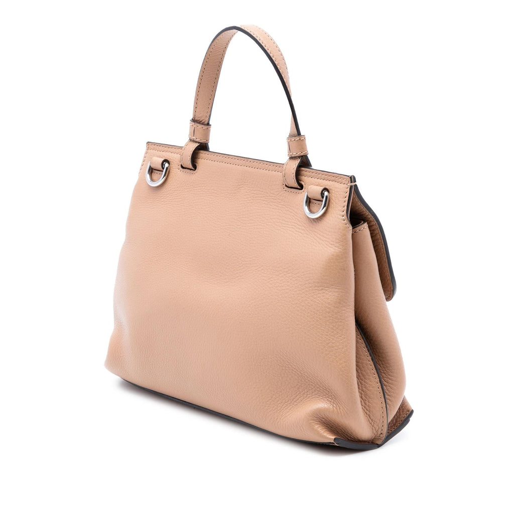 Gucci Small Leather Bamboo Daily Satchel