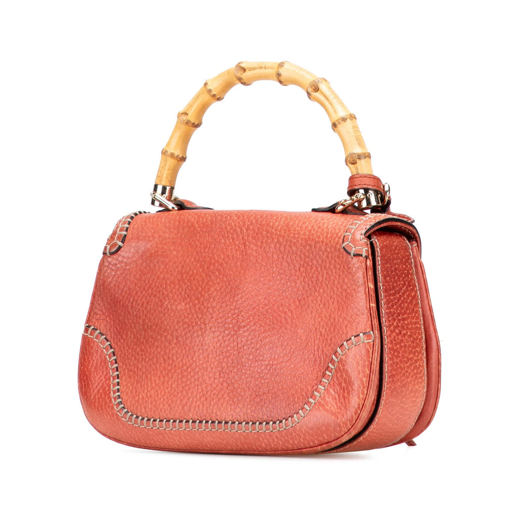 Gucci Small Leather New Bamboo Satchel