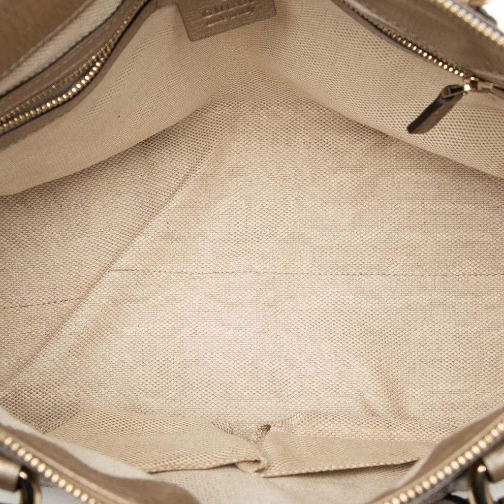 Gucci Small Metallic Leather Soho Working Satchel