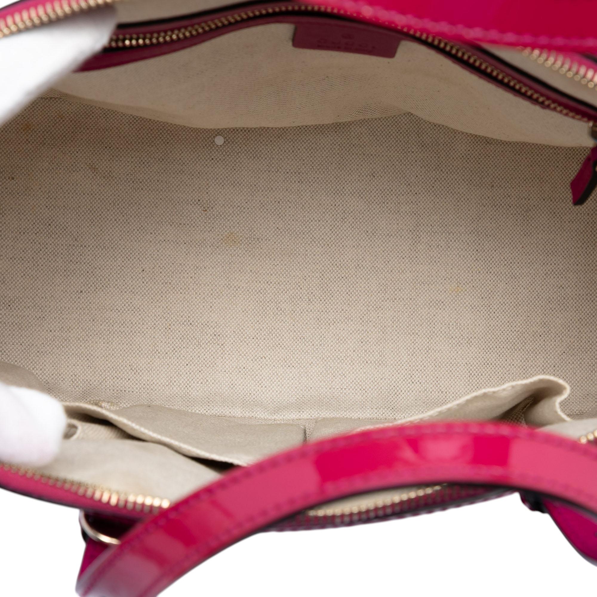 Gucci Small Microguccissima Patent Nice Dome Satchel