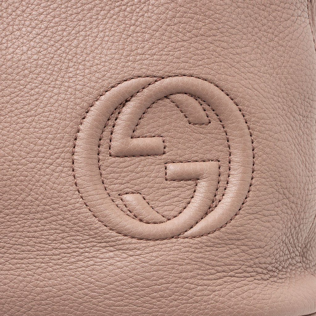 Gucci Small Pebbled Calfskin Soho Drawstring Backpack
