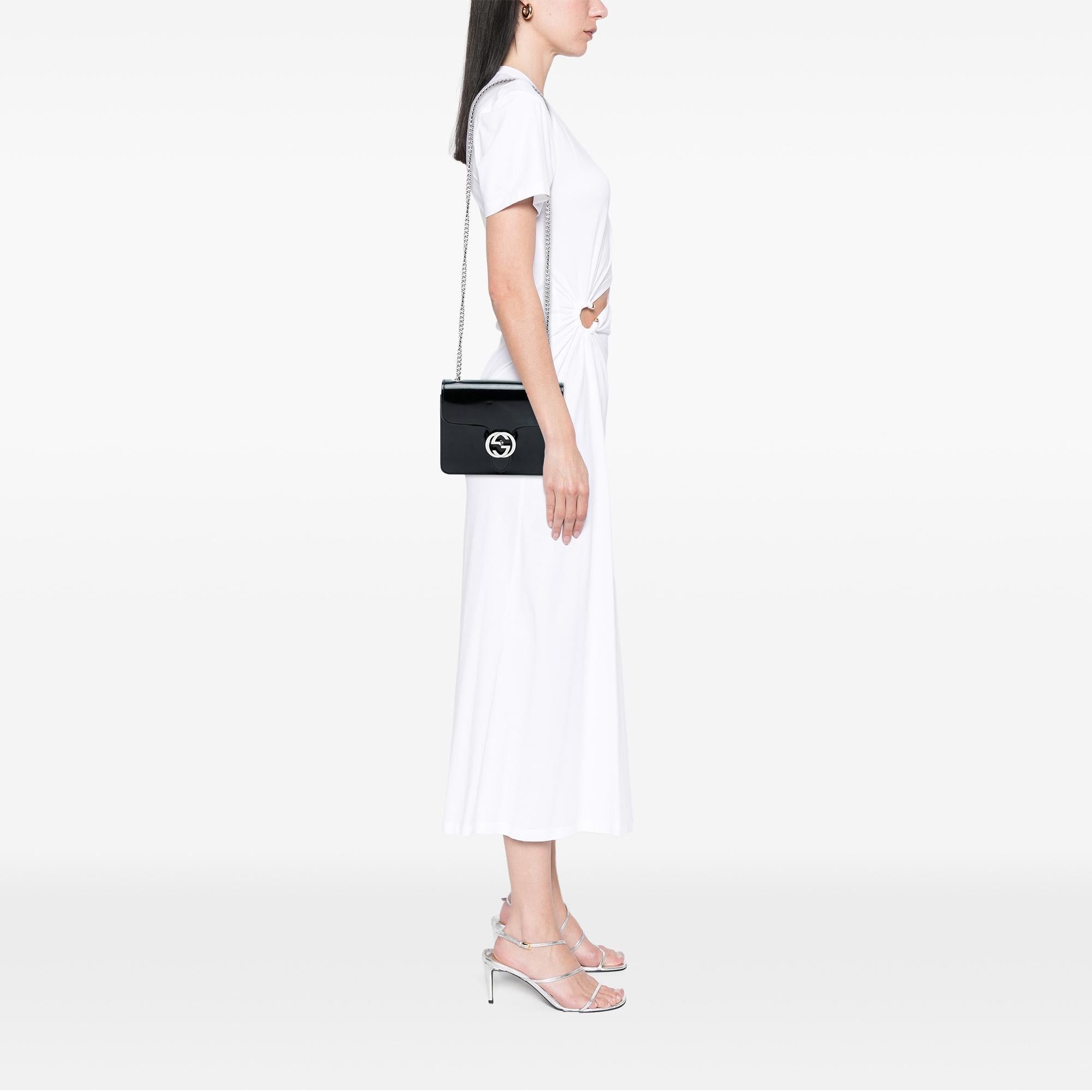 Gucci Small Polished Calfskin Interlocking G Dollar Crossbody