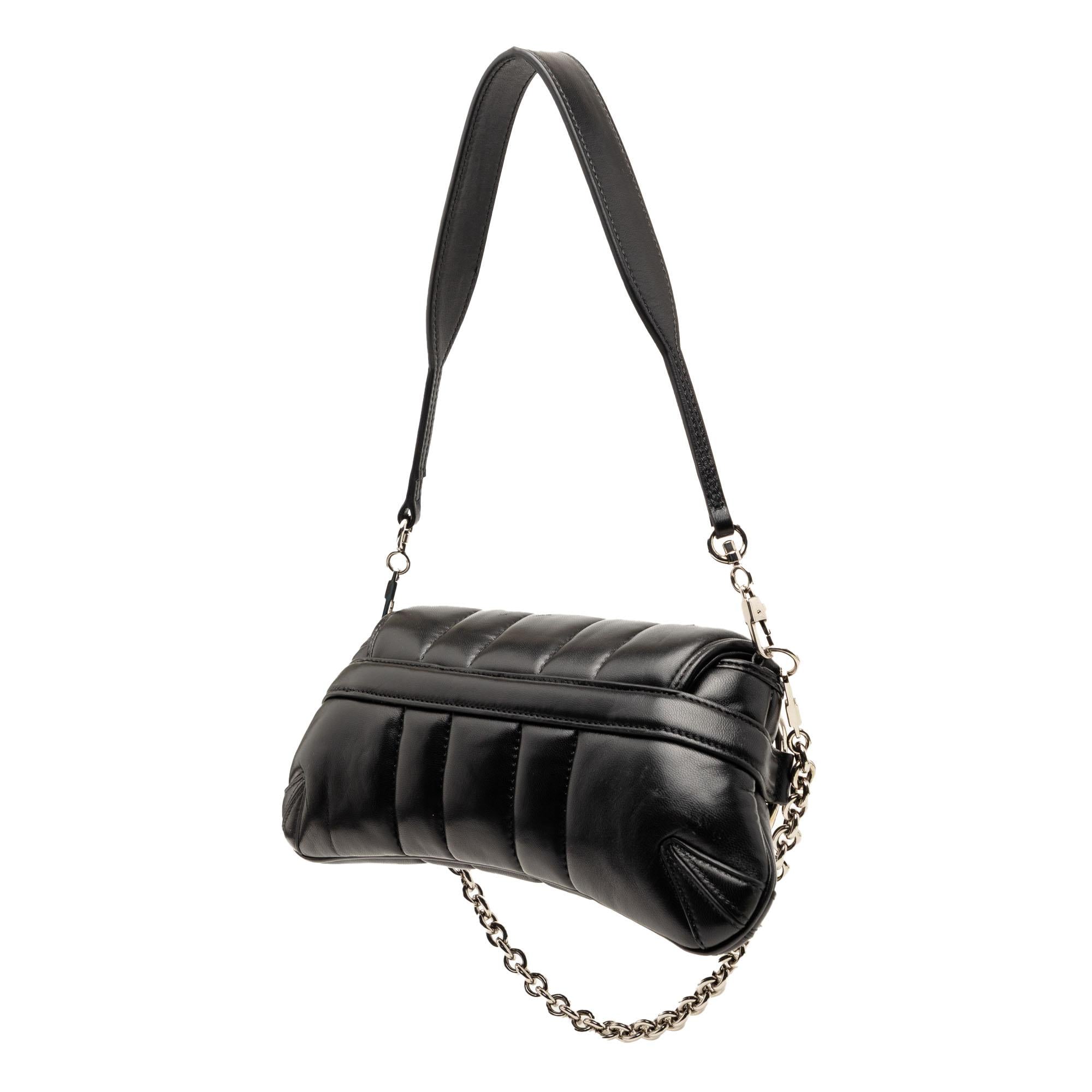 Gucci Small Quilted Leather Horsebit Chain Satchel