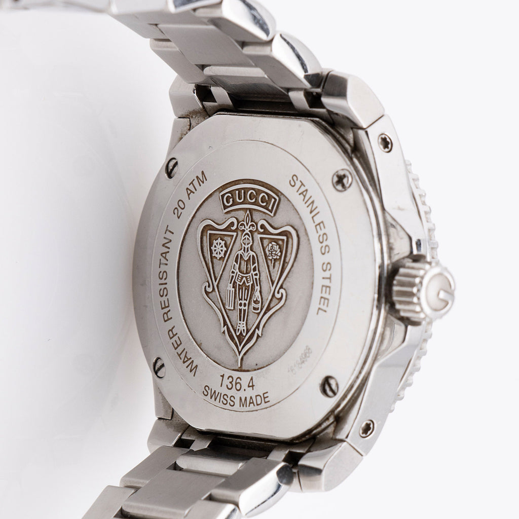 Gucci Stainless Steel Diamond Quartz Dive Watch