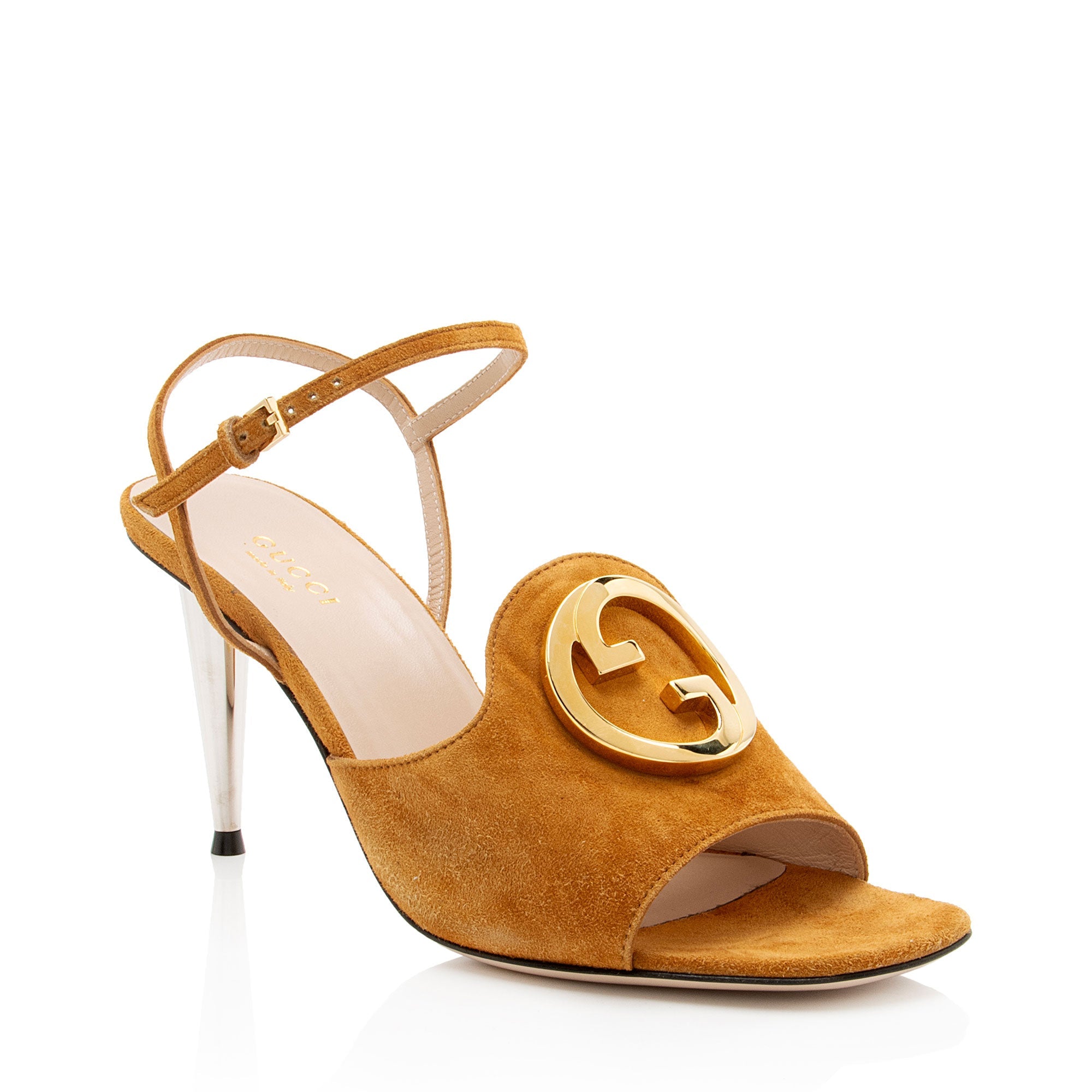 Gucci Suede Blondie Sandals - Size 7 / 37