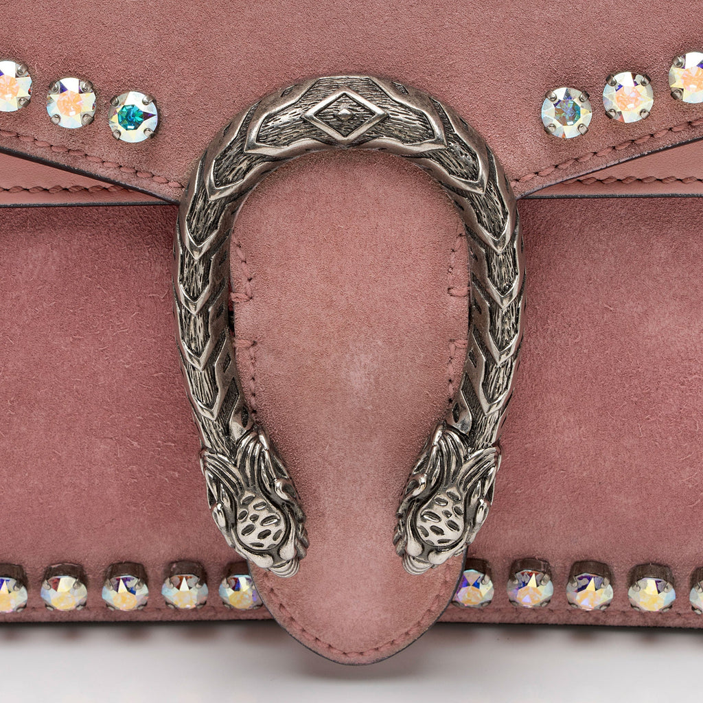 Gucci Suede Crystal Dionysus Medium Shoulder Bag
