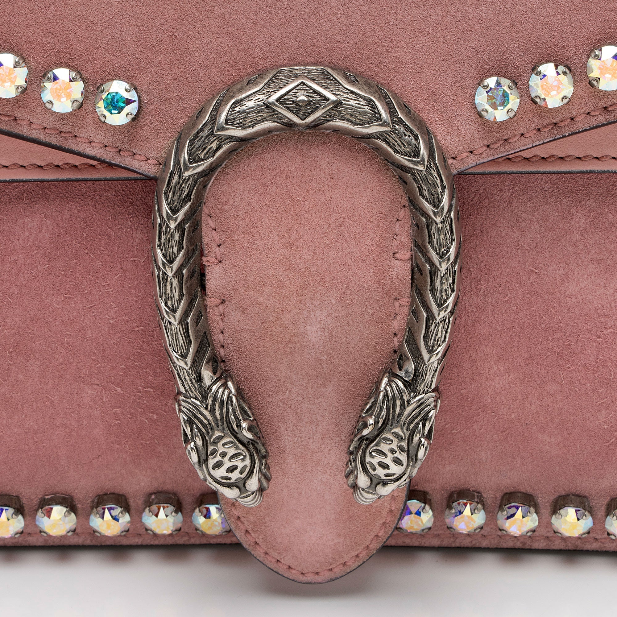 Gucci Suede Crystal Dionysus Medium Shoulder Bag